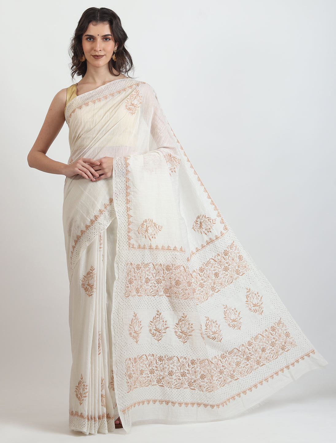 Chanderi Linen Saree