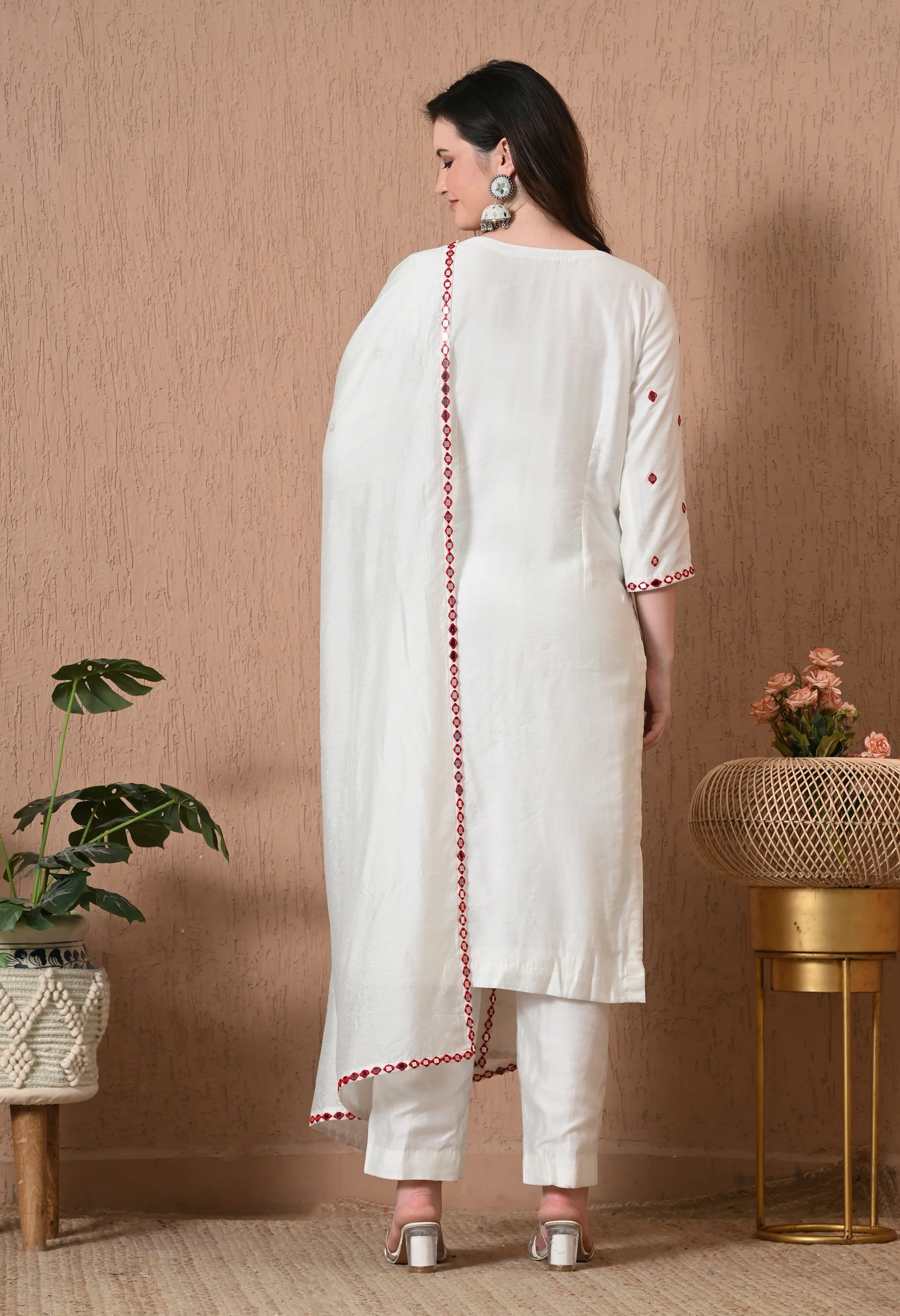 Chanderi cotton kurta dupatta set