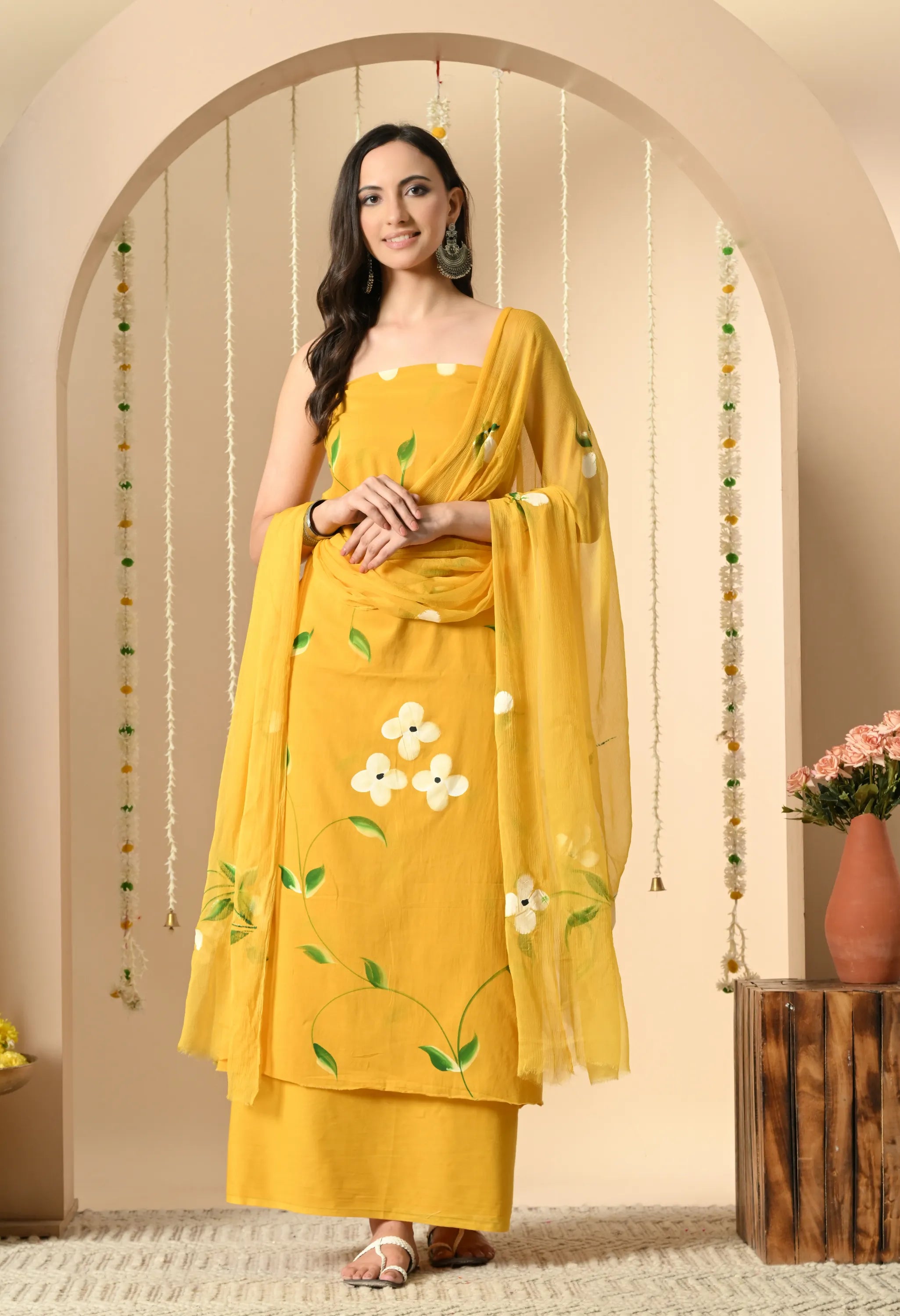 Designer floral suits in India