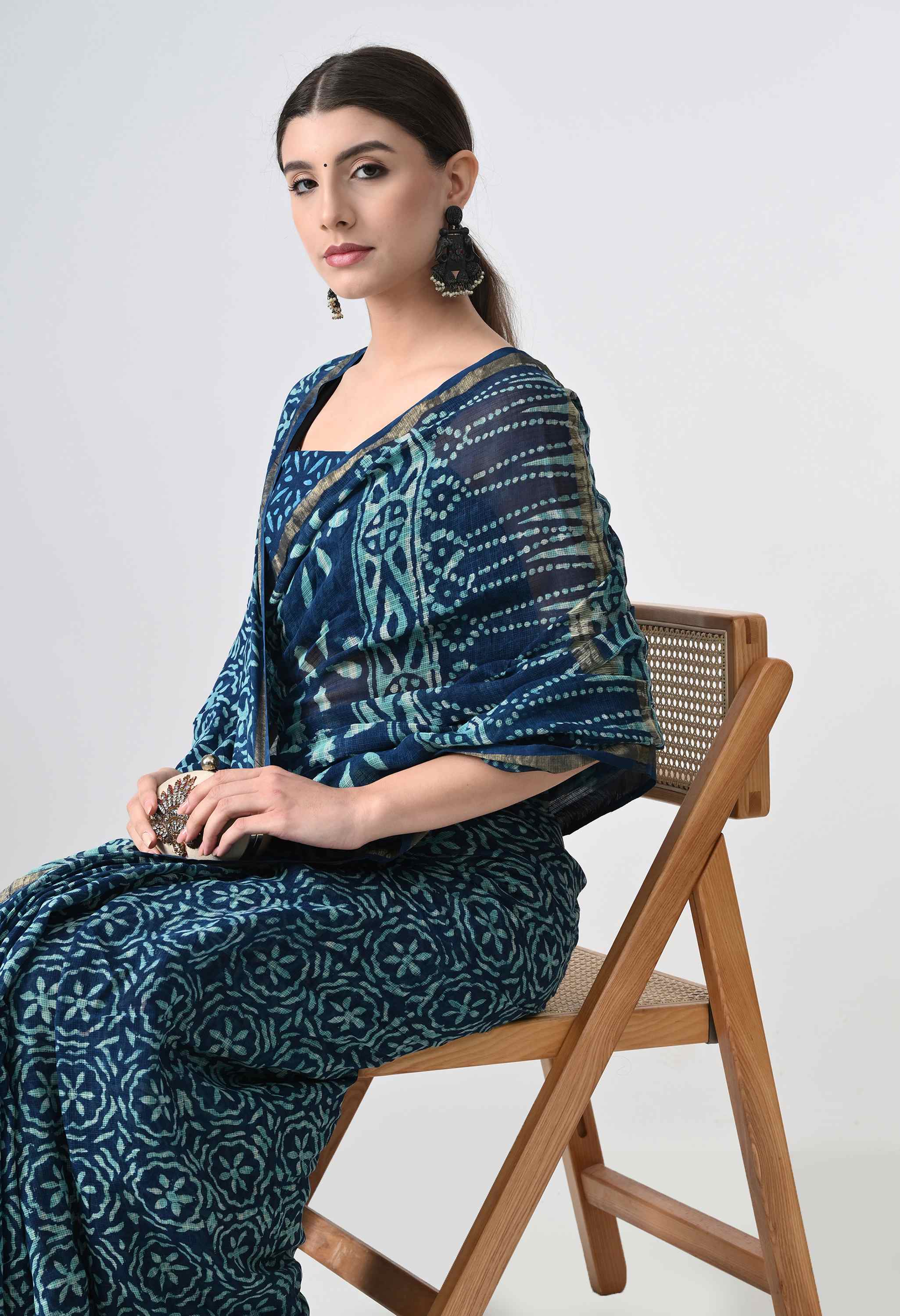 Pure Cotton Kota Handblock Saree