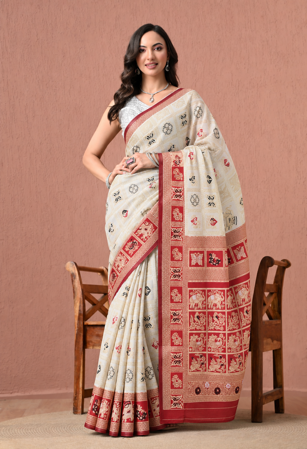 Traditional geometric and floral-inspired patterns