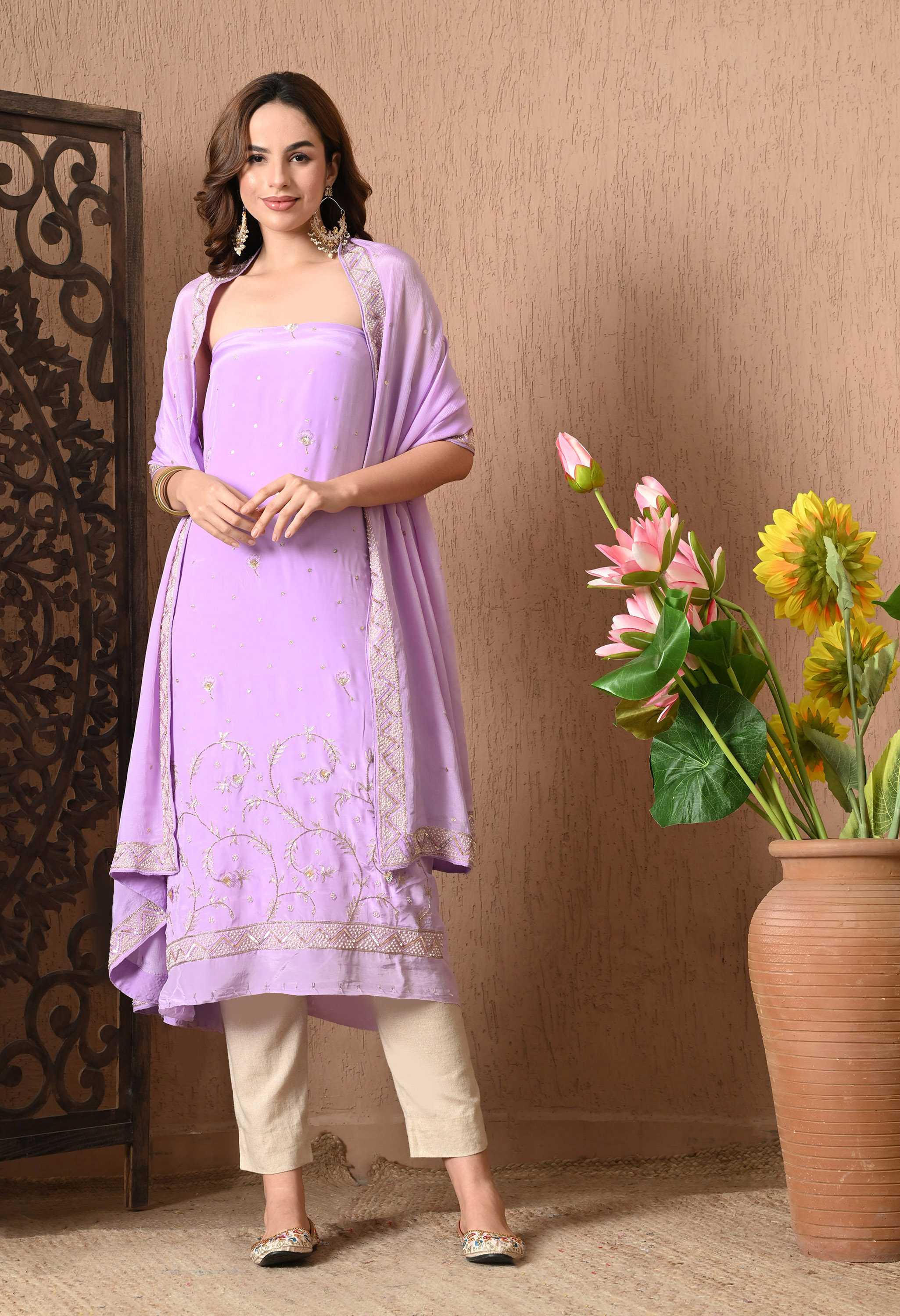 Crepe Salwar and Suit for Women