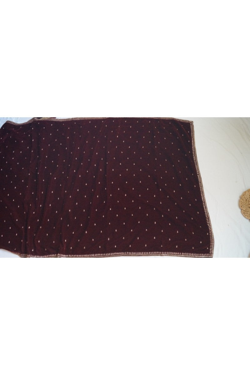 Velvet Shawl with Zardosi Work
