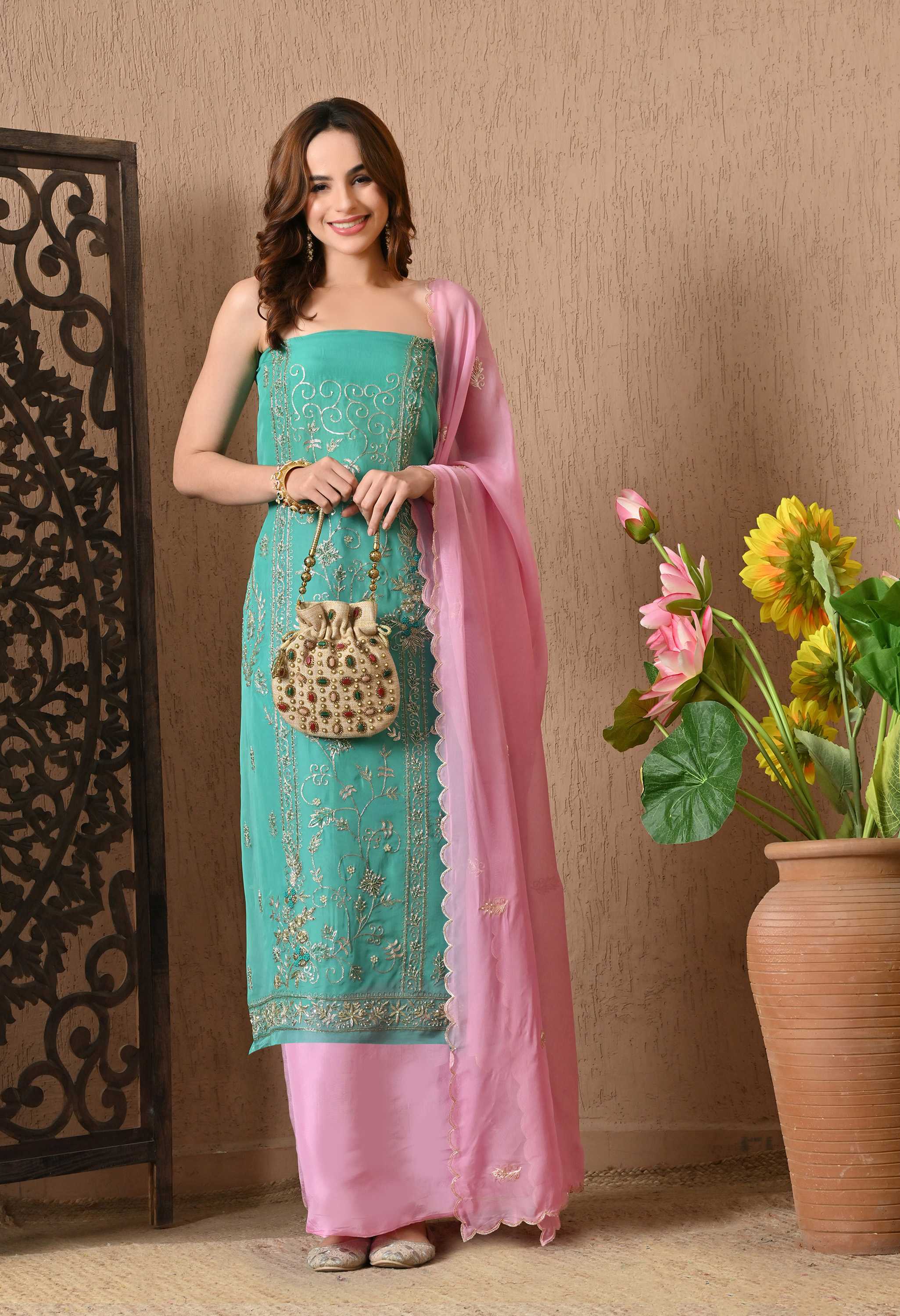 Designer salwar kameez for Raksha Bandhan