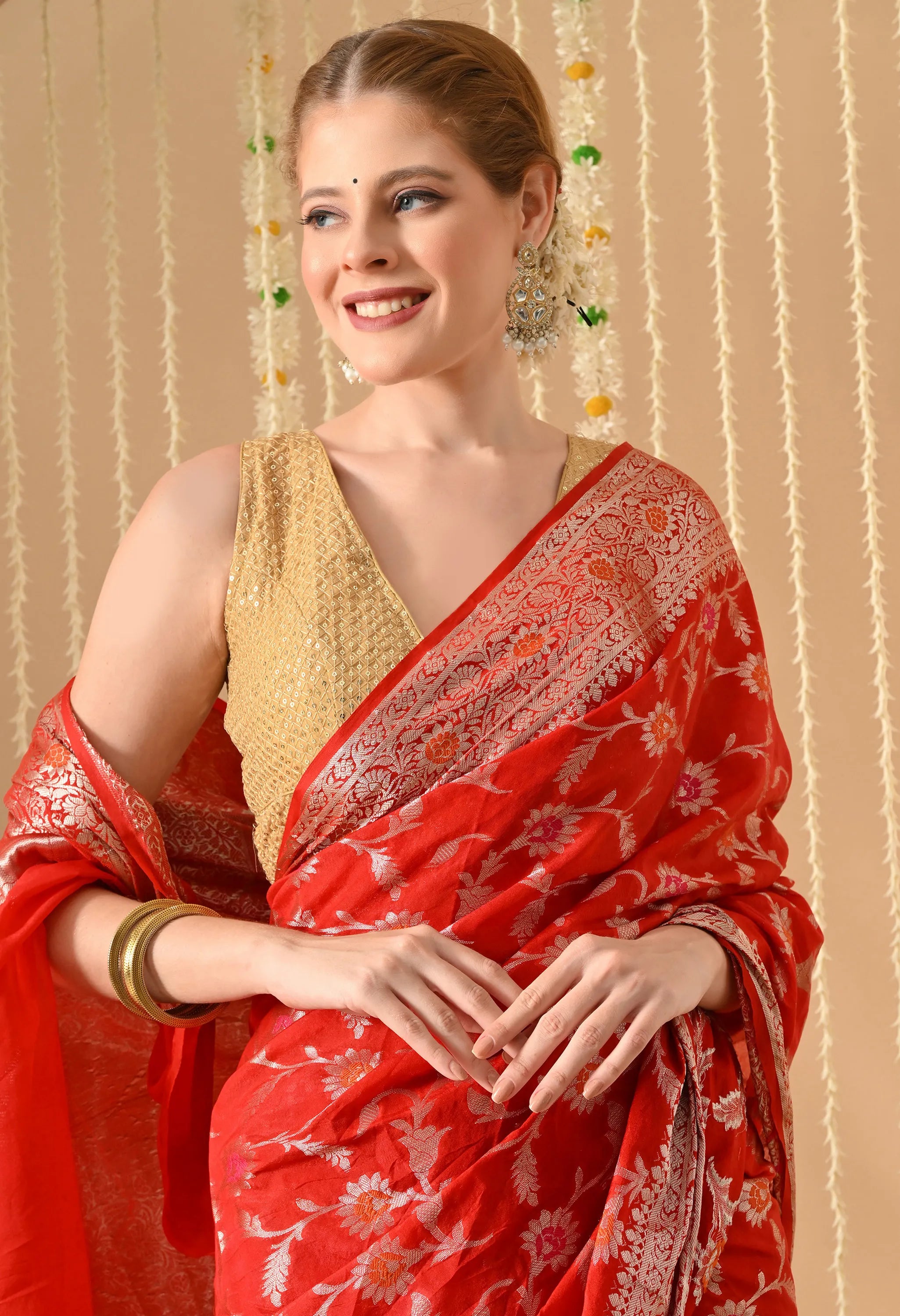 Banarasi Red Silk Saree