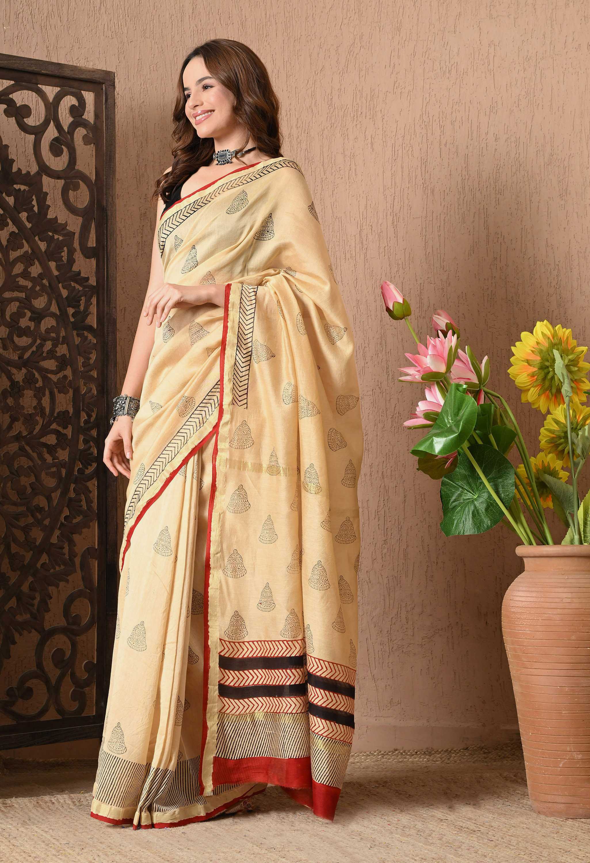 Designer Kota Handblock Saree Online