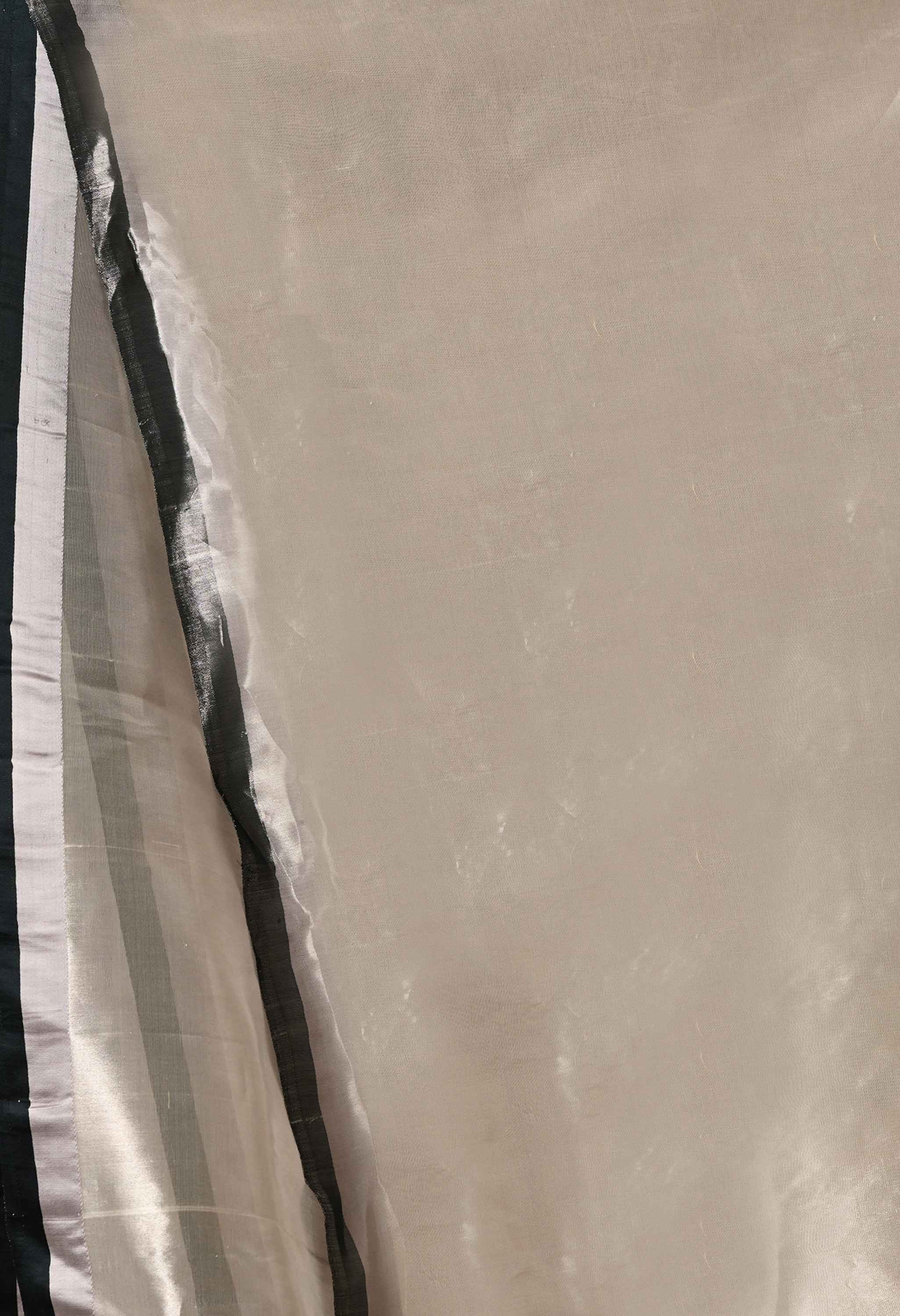 Designer Silver Tissue Silk Saree