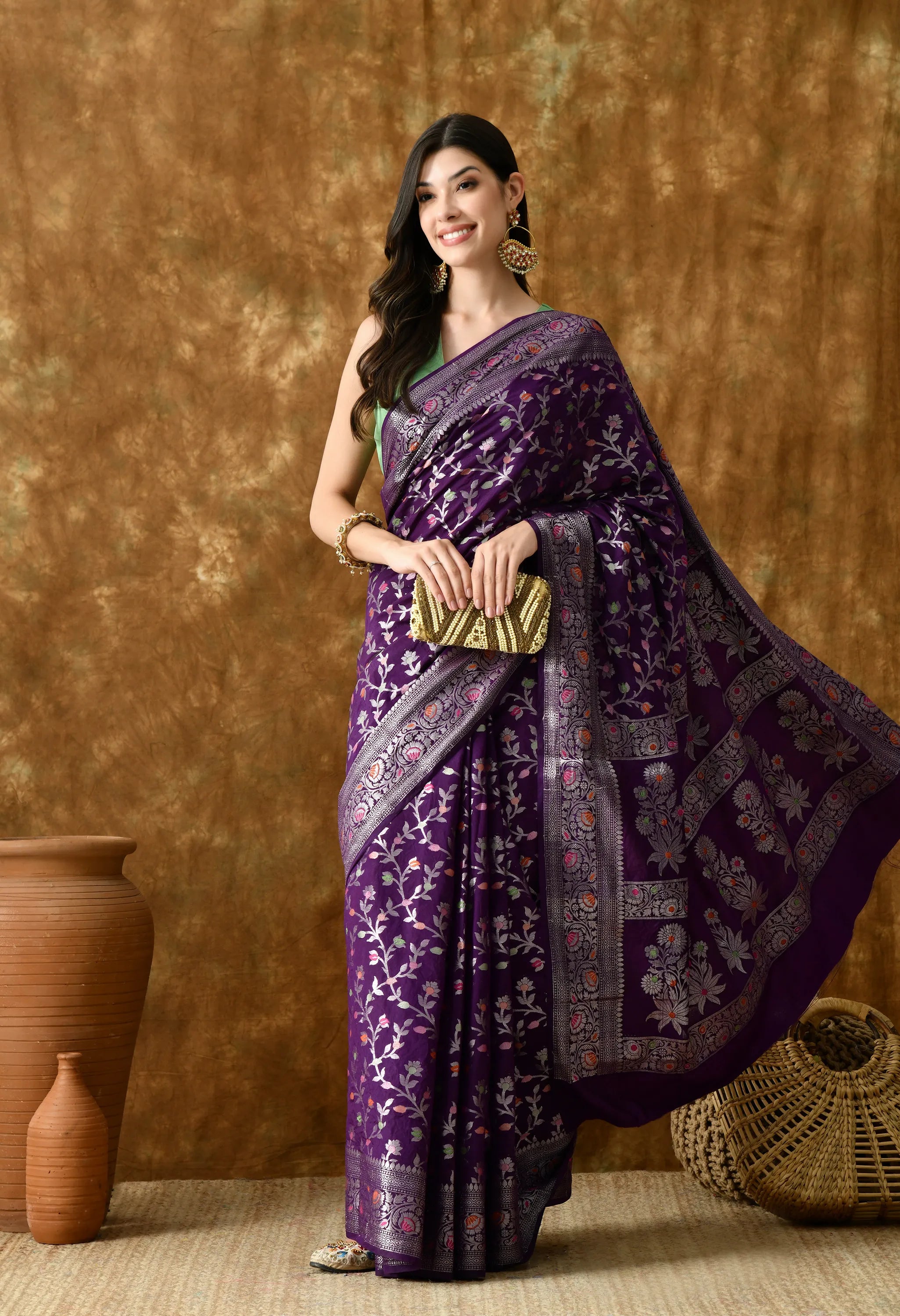 Party wear silk sarees for festive occasions