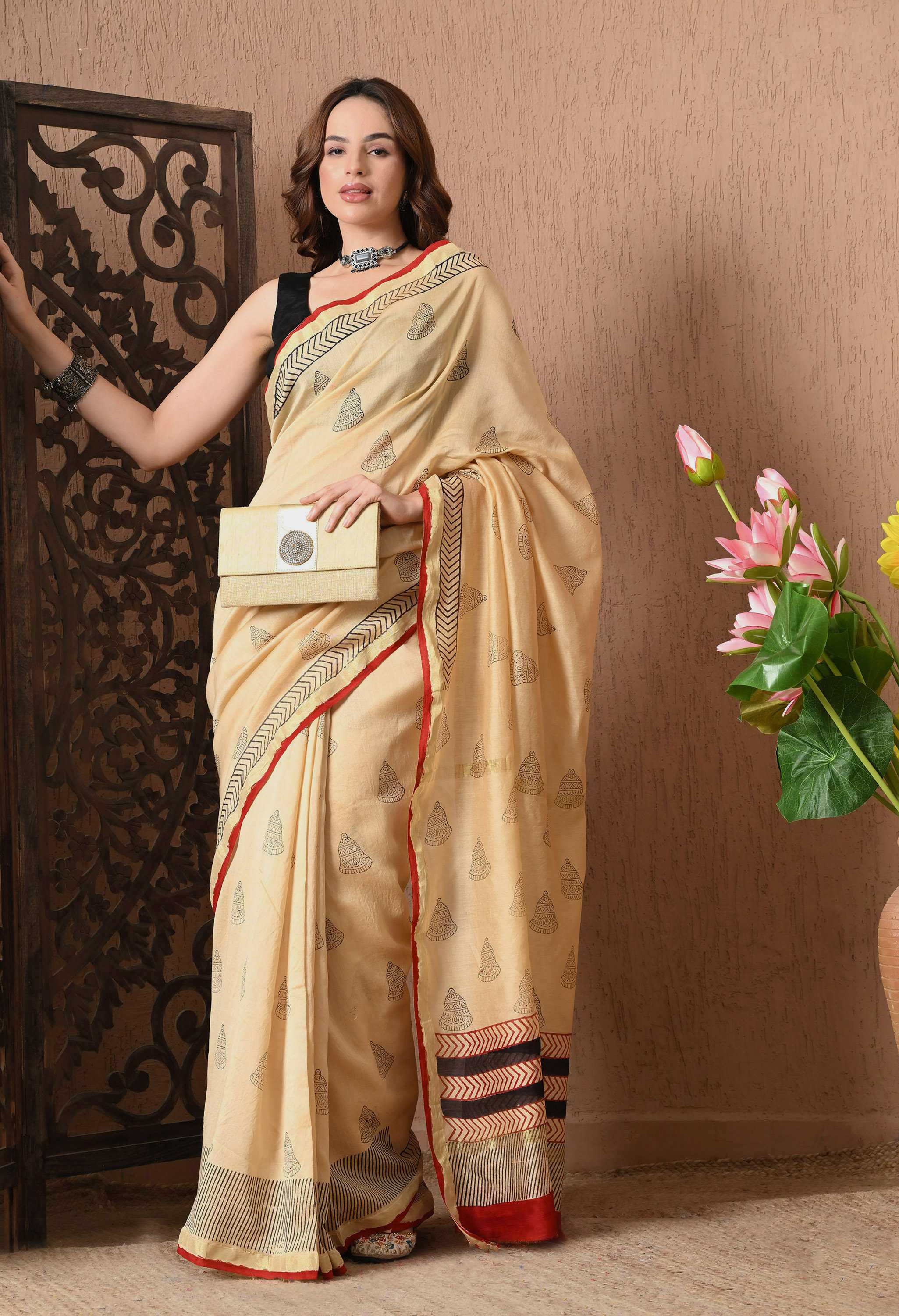 Designer Kota Handblock Saree Online