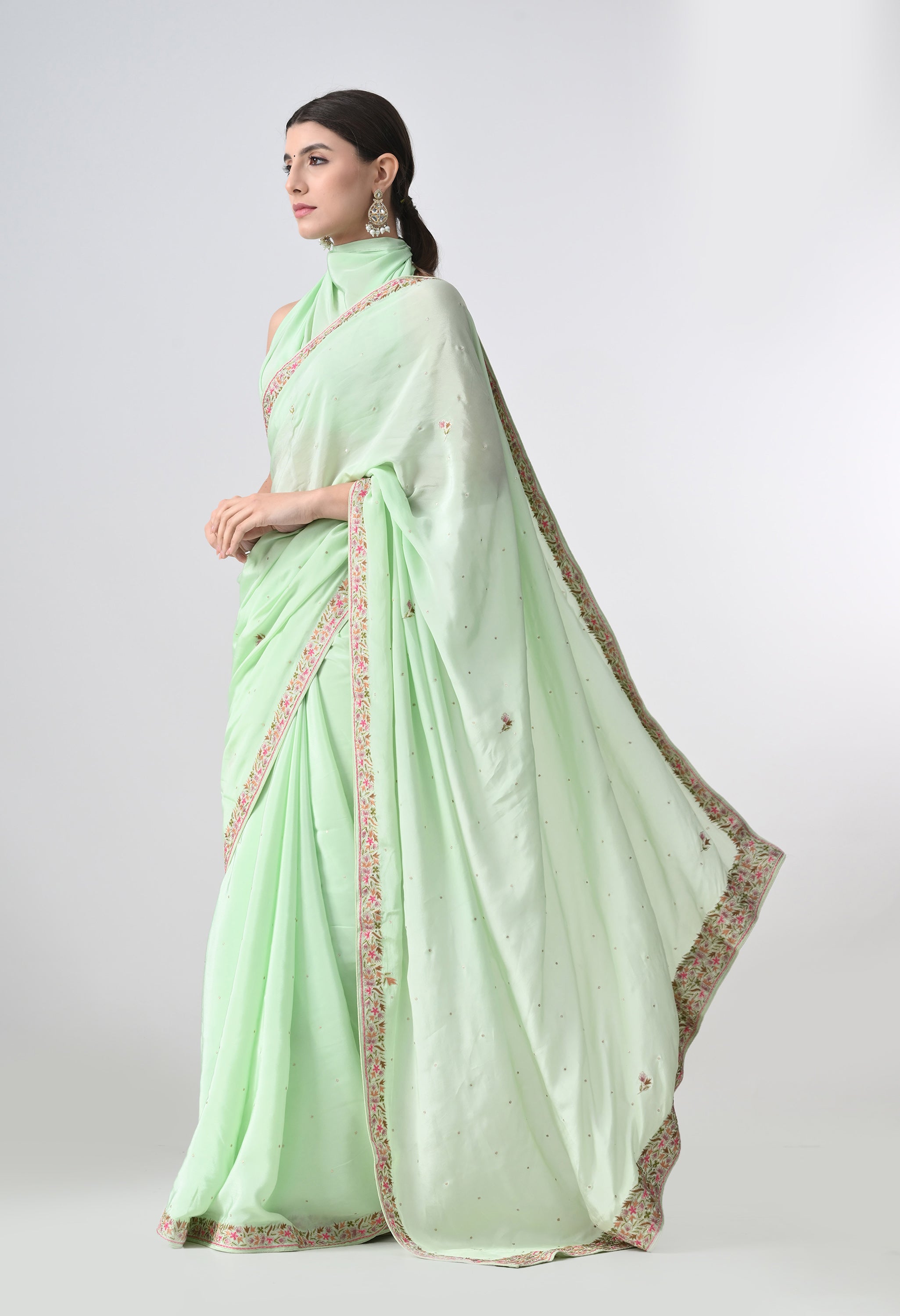 Designer crepe saree