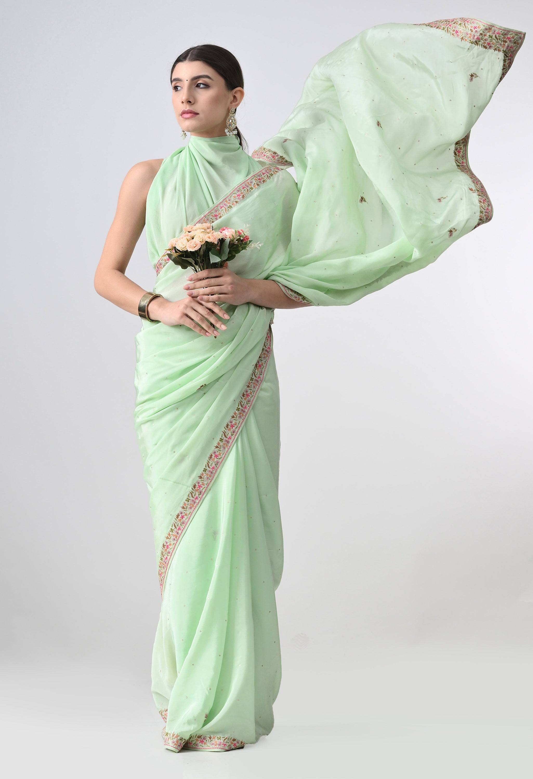 Designer crepe saree