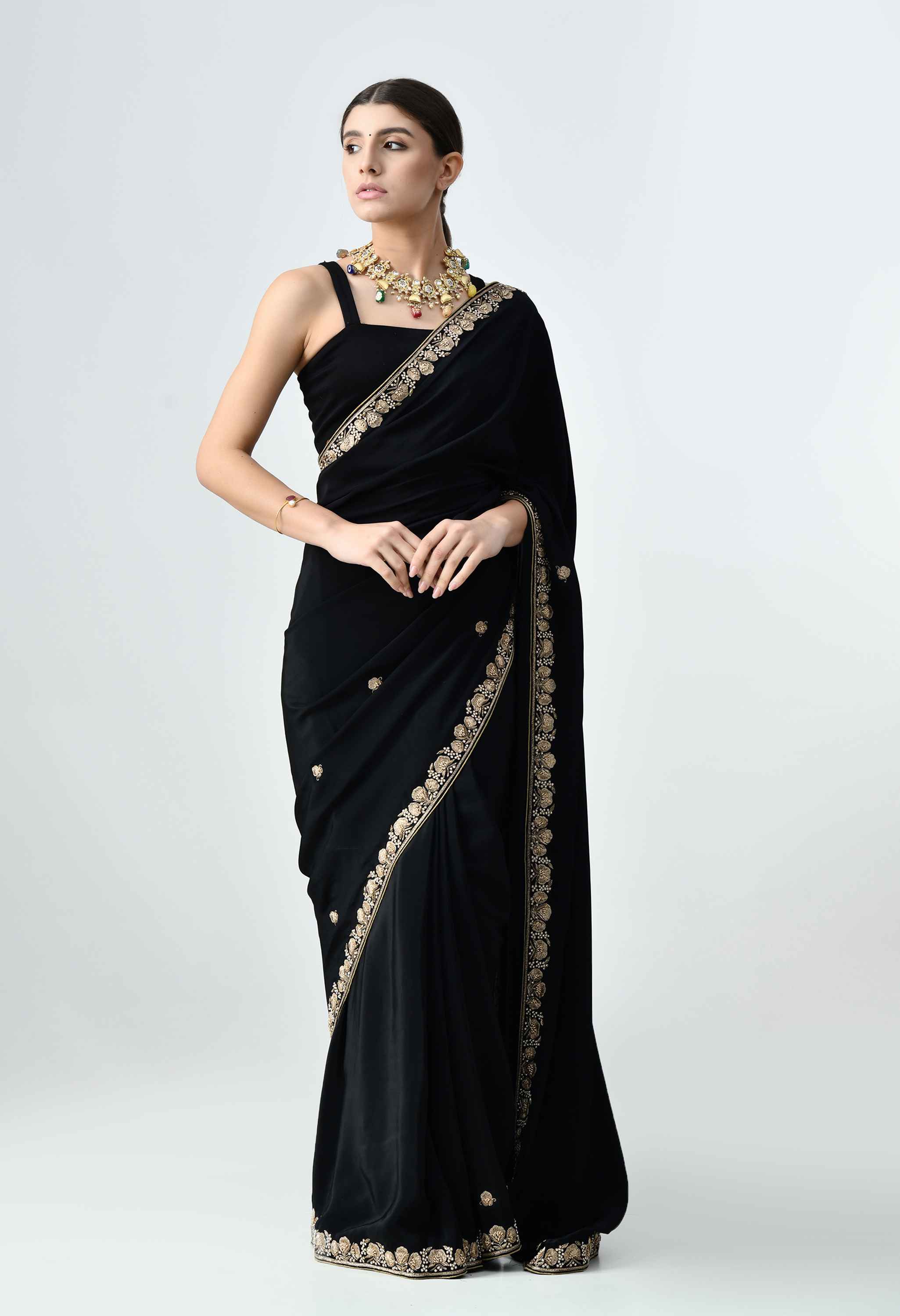Best Party Wear Black Saree