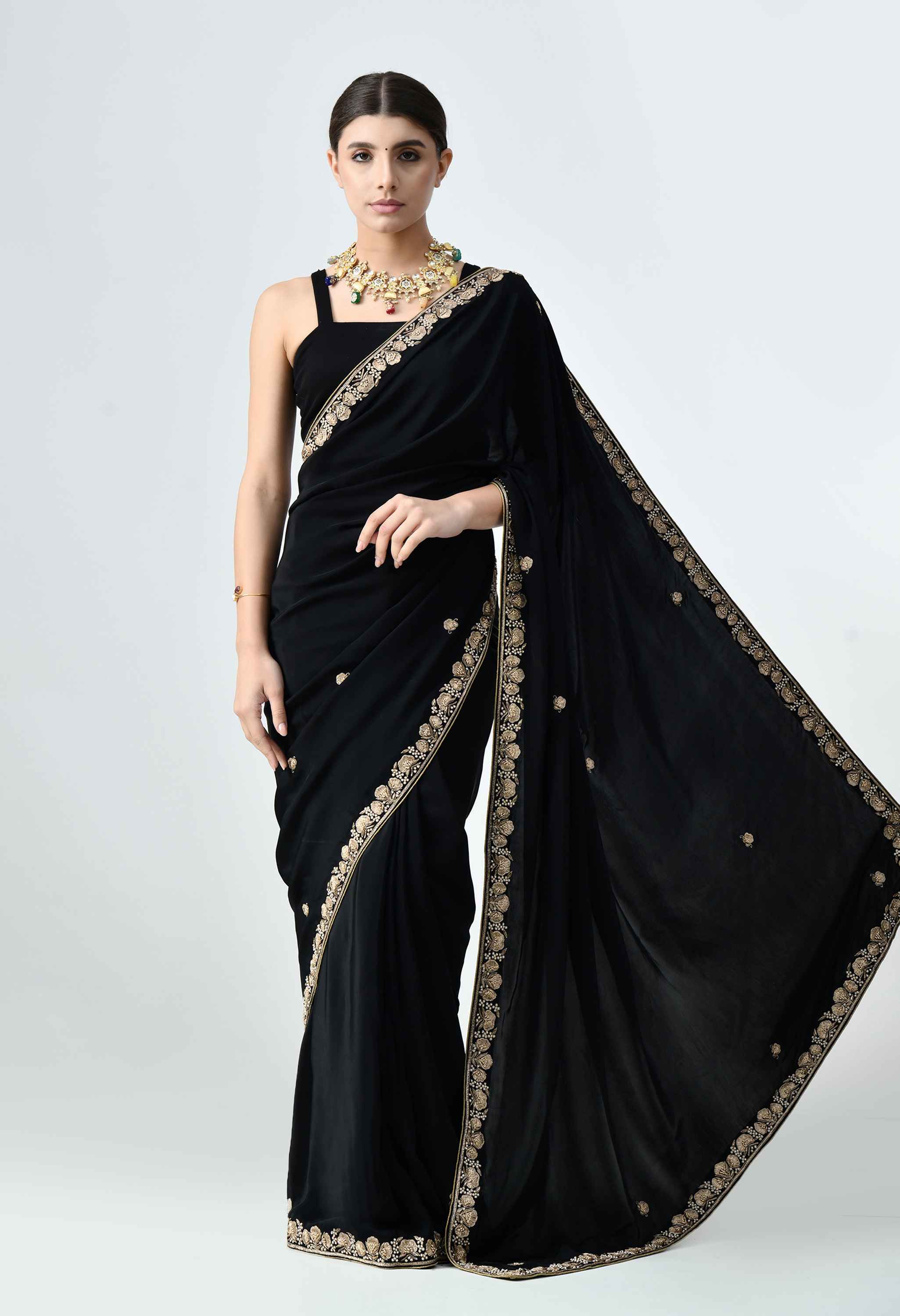Best Party Wear Black Saree