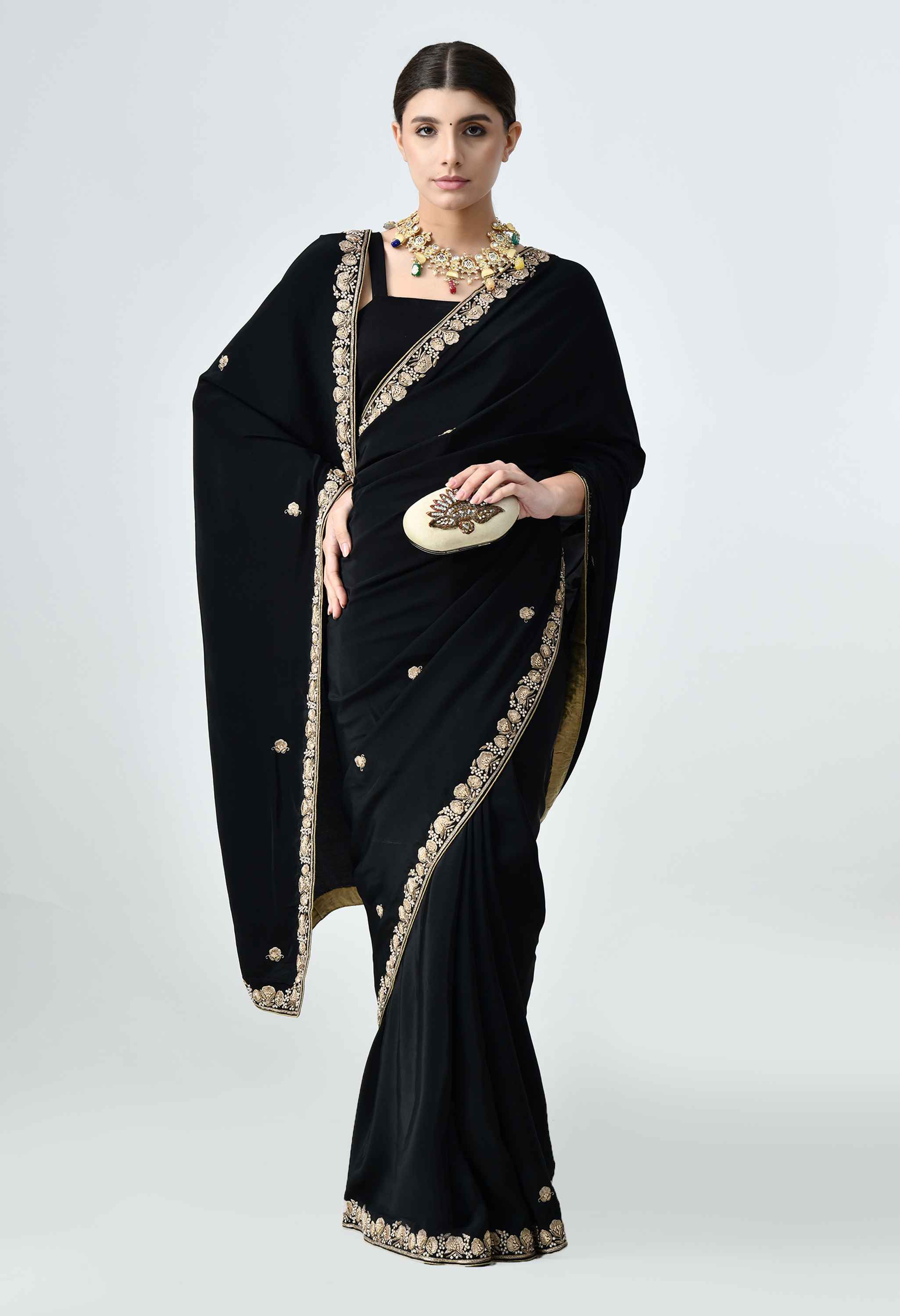 Best Party Wear Black Saree