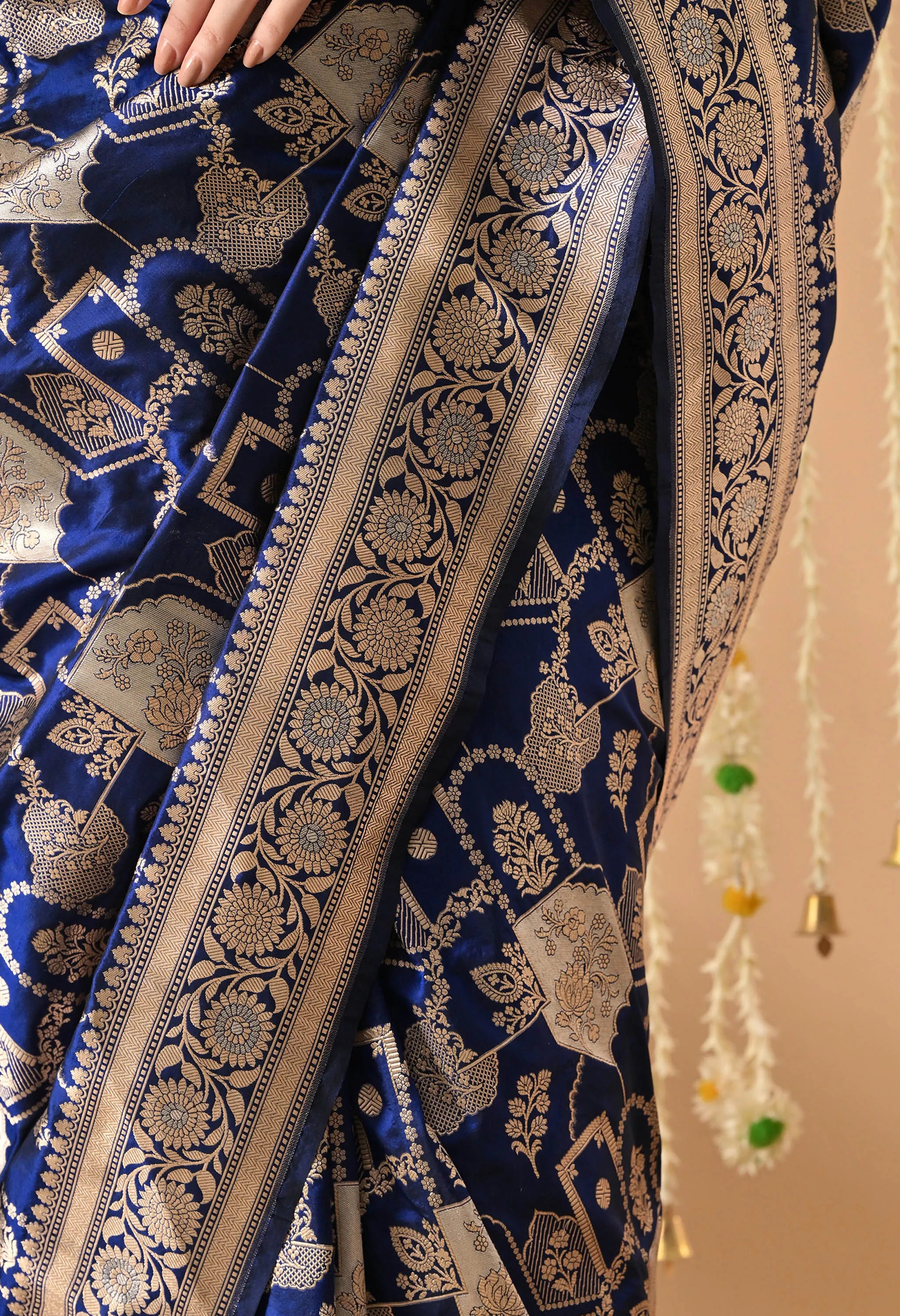 Designer party wear Katan silk saree