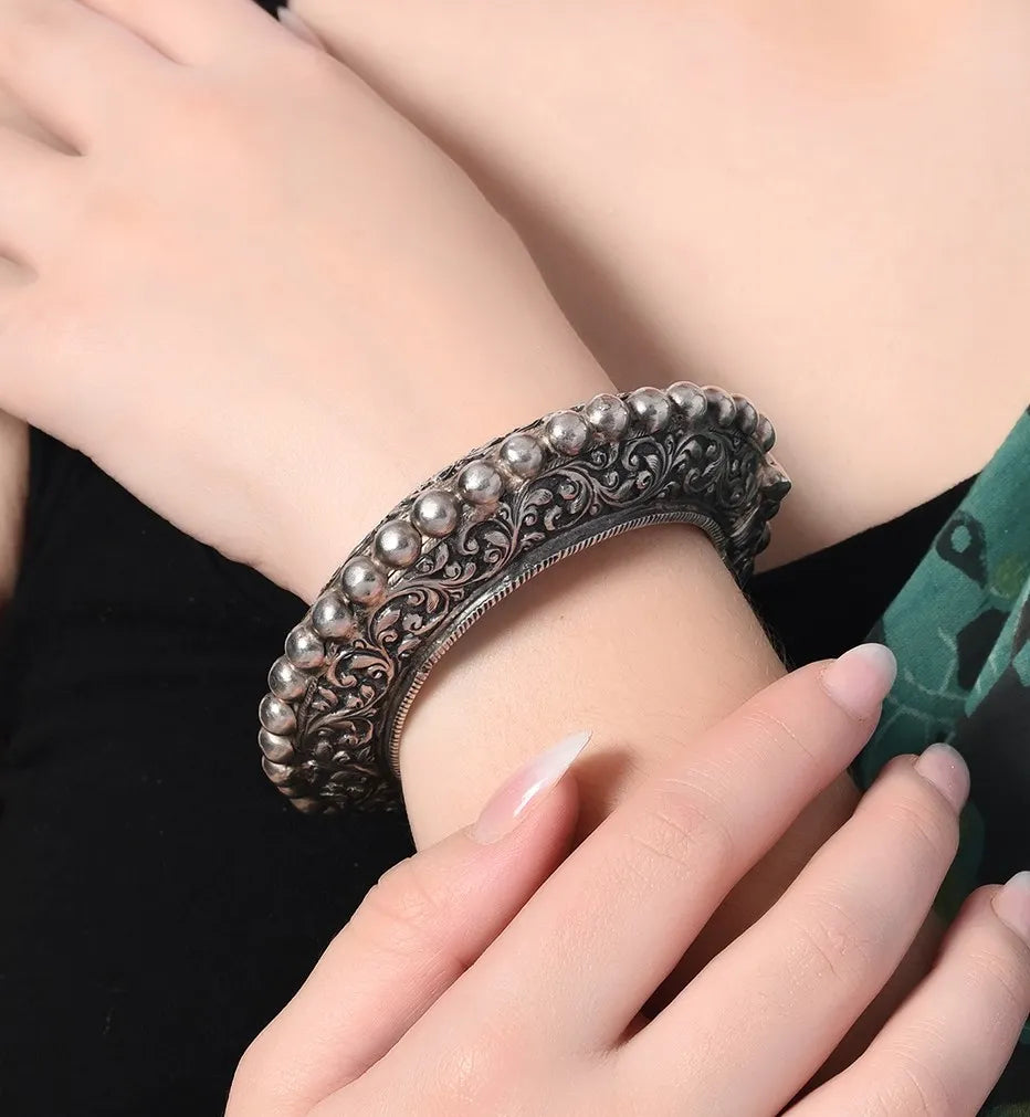 Festival Wear Pure Silver Kada