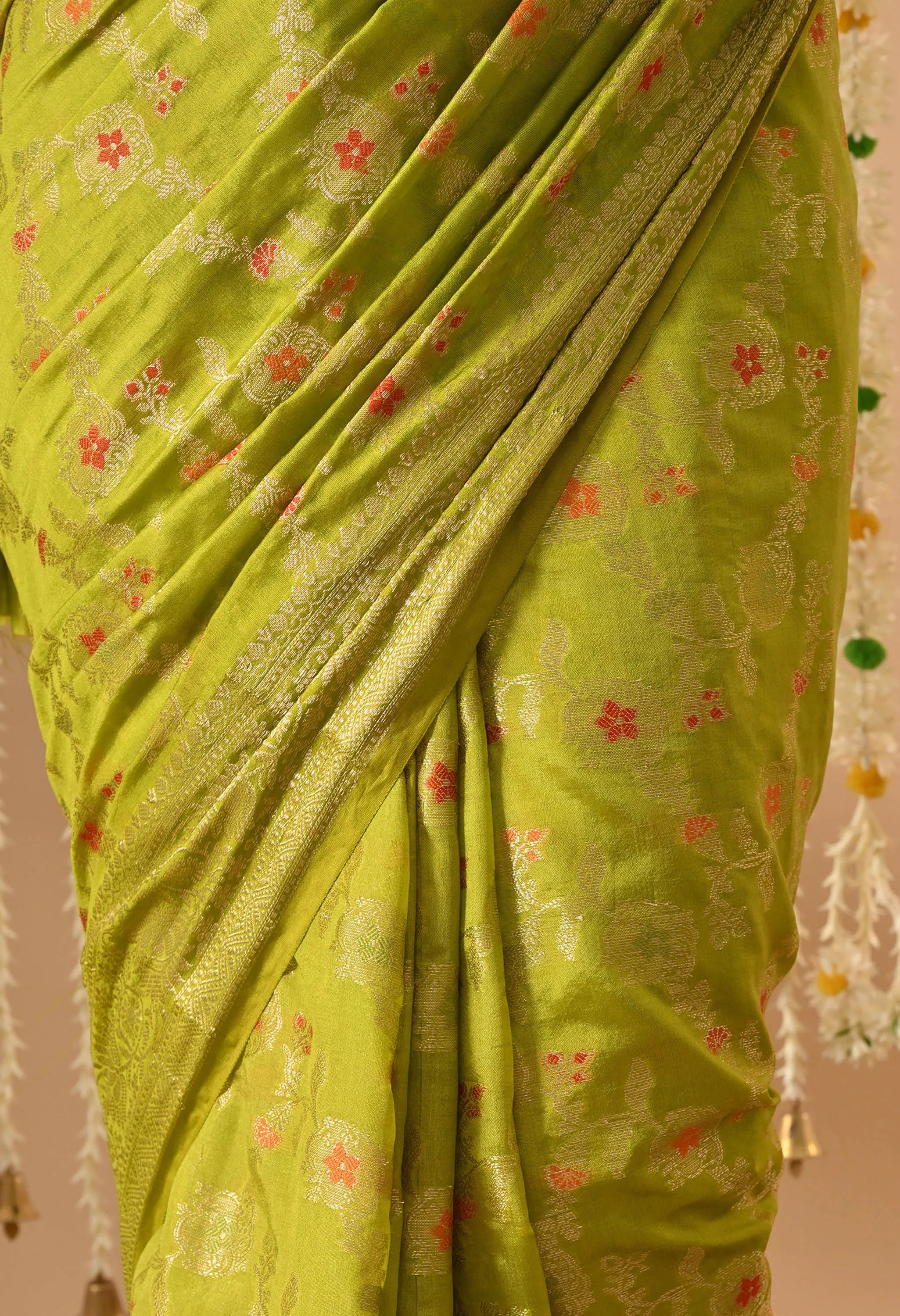 Green Banarasi Silk Saree