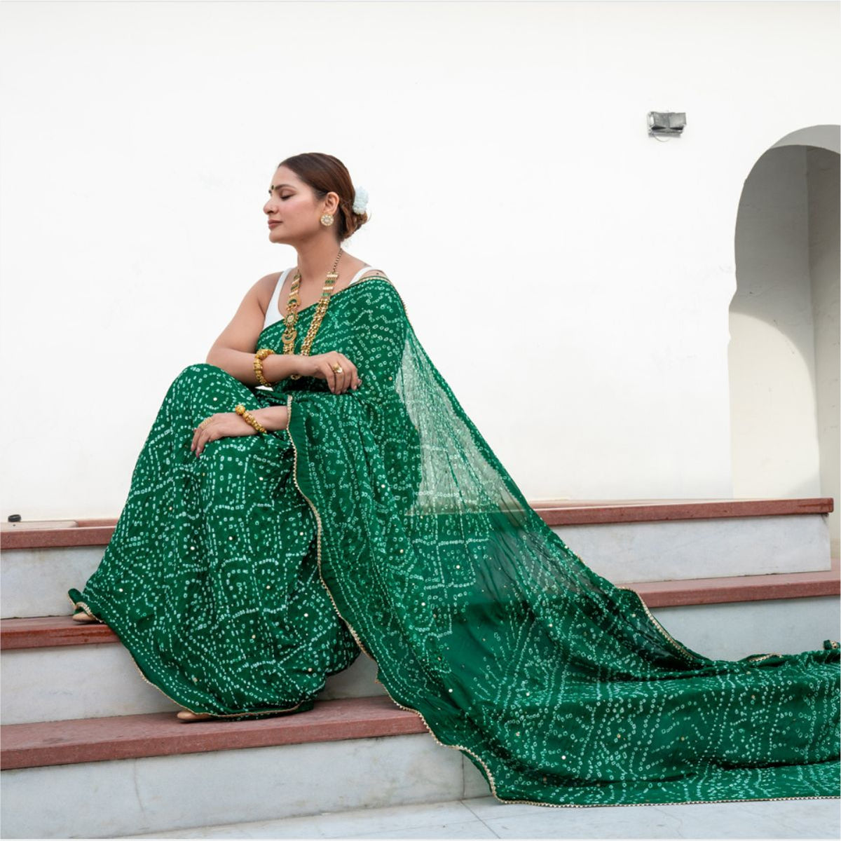 Festive sarees for Raksha Bandhan Green Saree