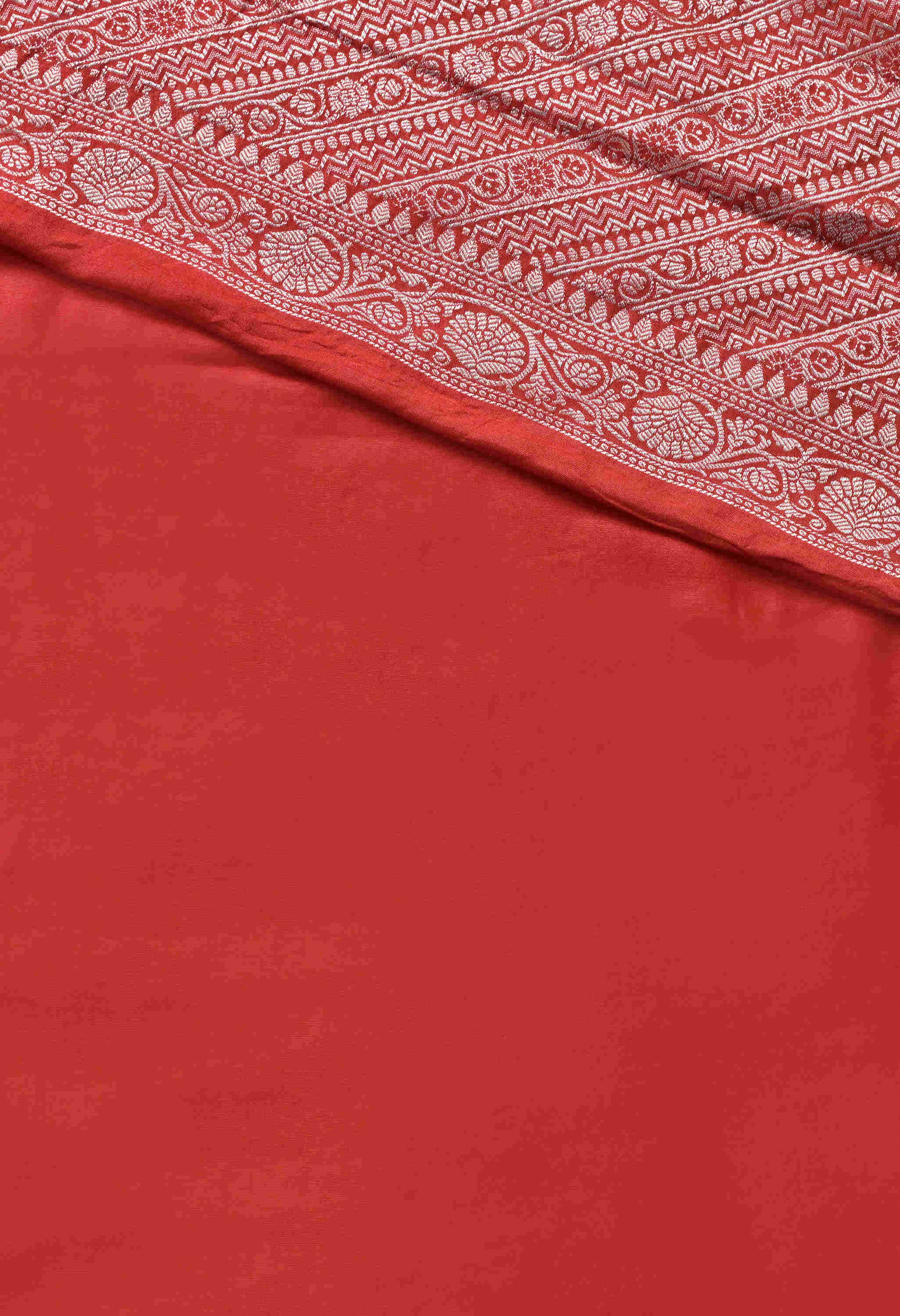 Banarasi silk Red Saree jari Weave
