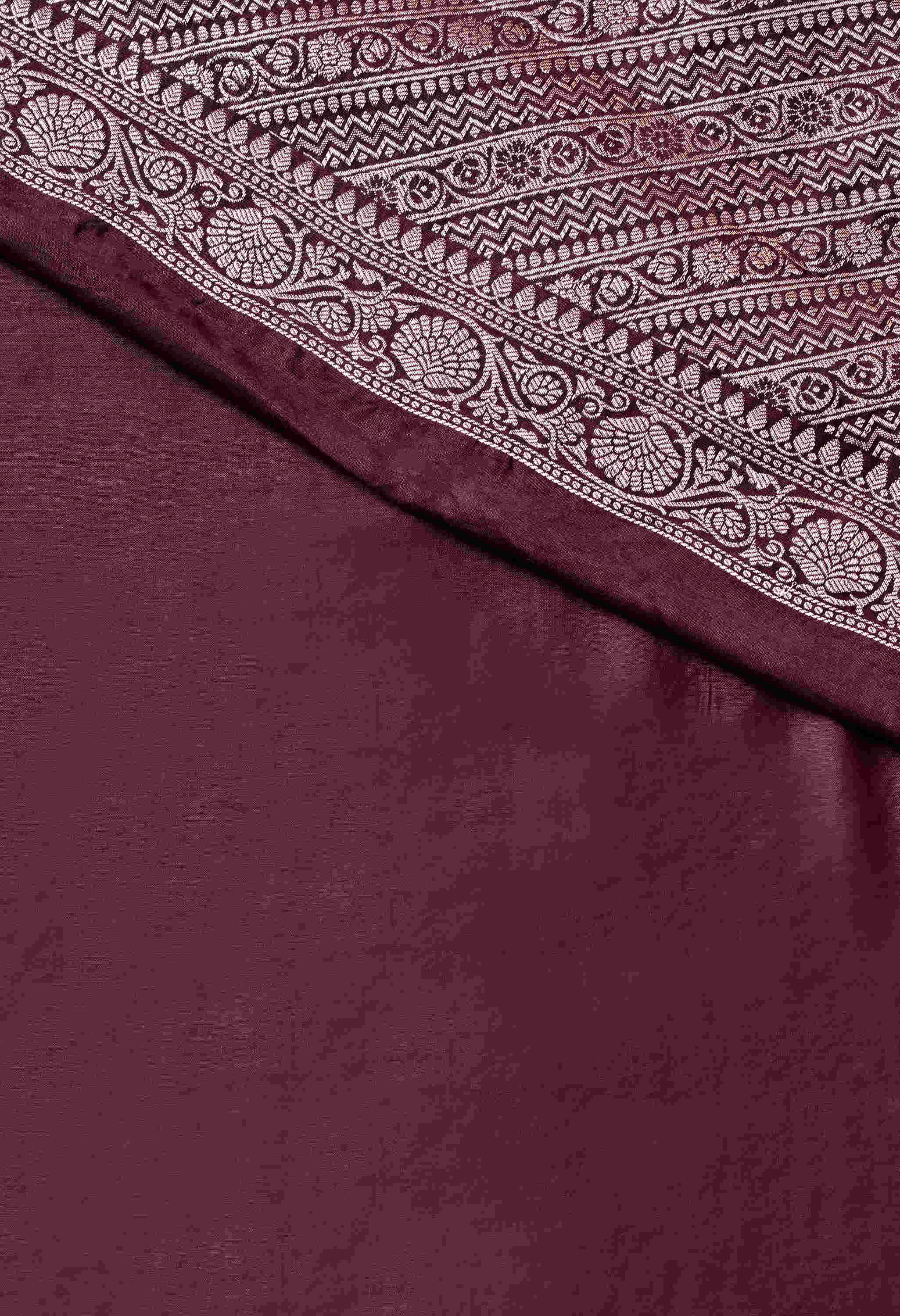Festive silk mauve Saree jari Weave