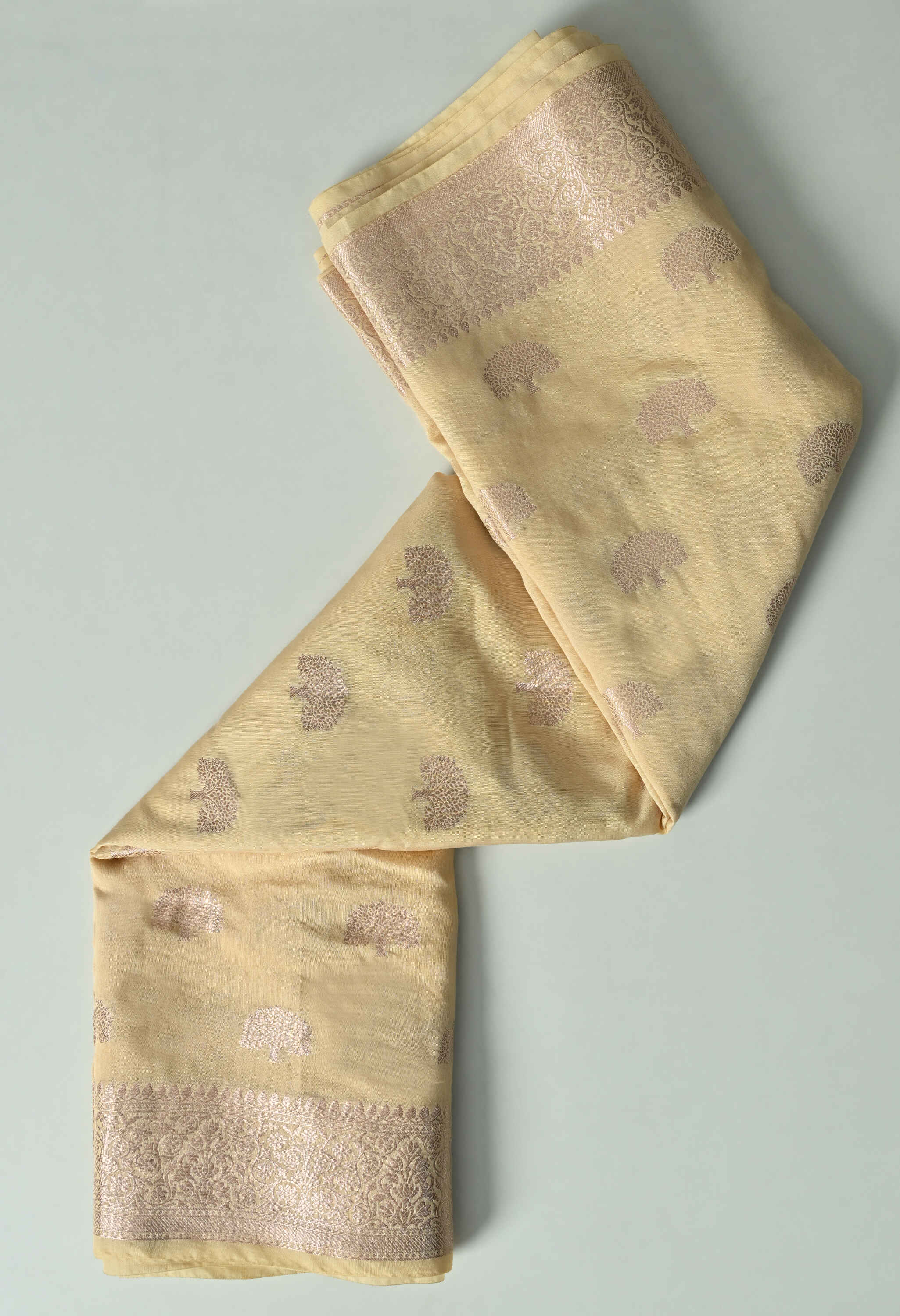 Festive yellow silk Saree jari Weave