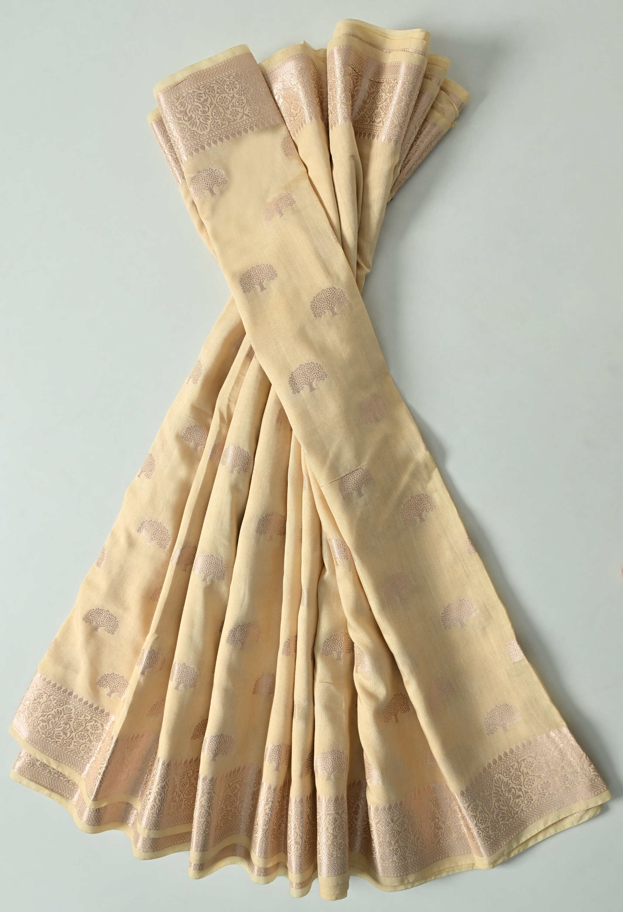 Festive yellow silk Saree jari Weave