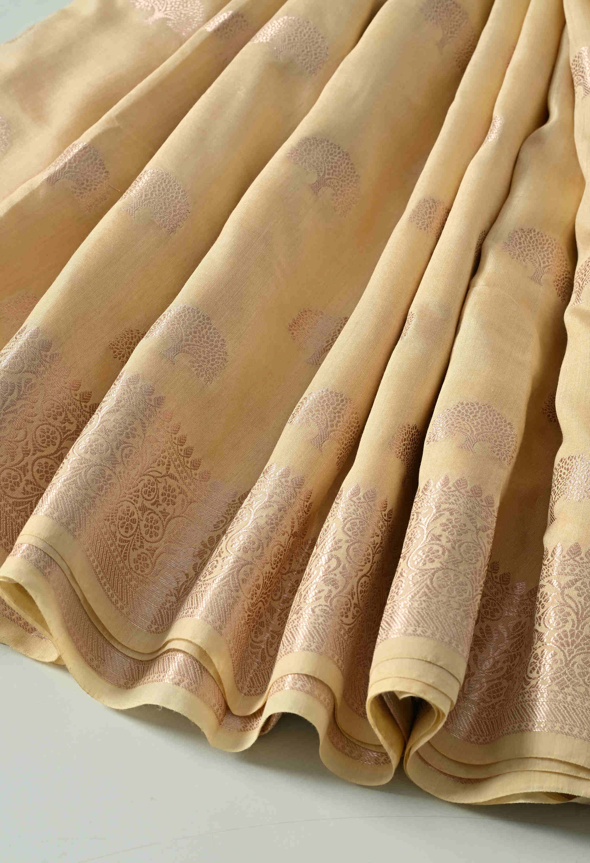 Festive yellow silk Saree jari Weave