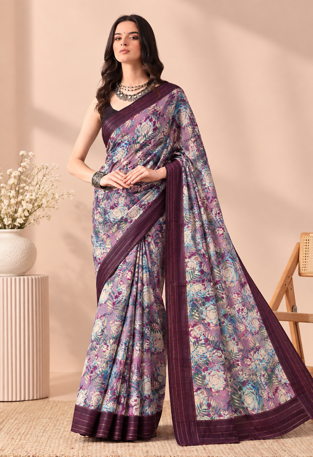 Pair it with a deep wine blouse, statement jewellery and elegant heels for a sophisticated festive look.