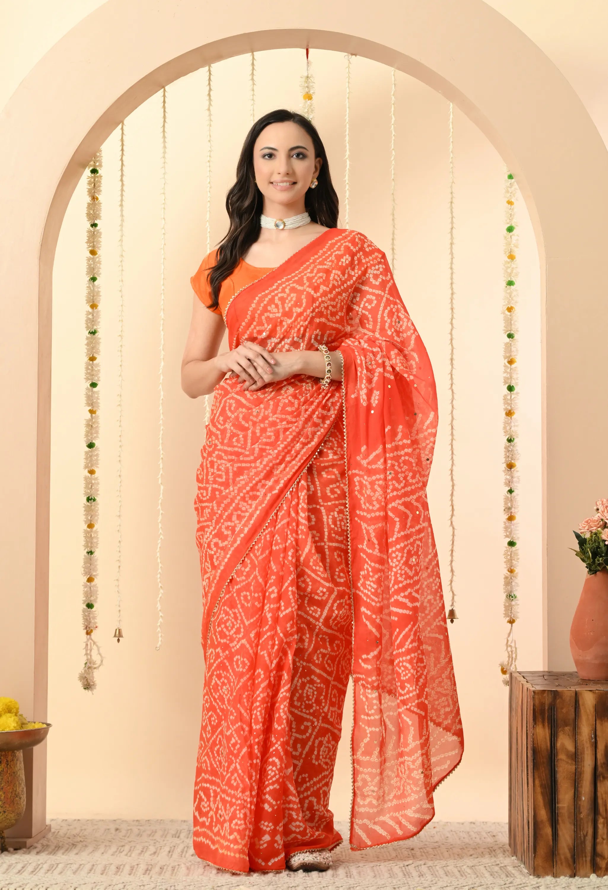 Bandhani sarees for festivals