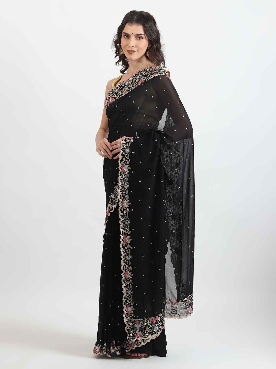 Georgette saree for Raksha Bandhan