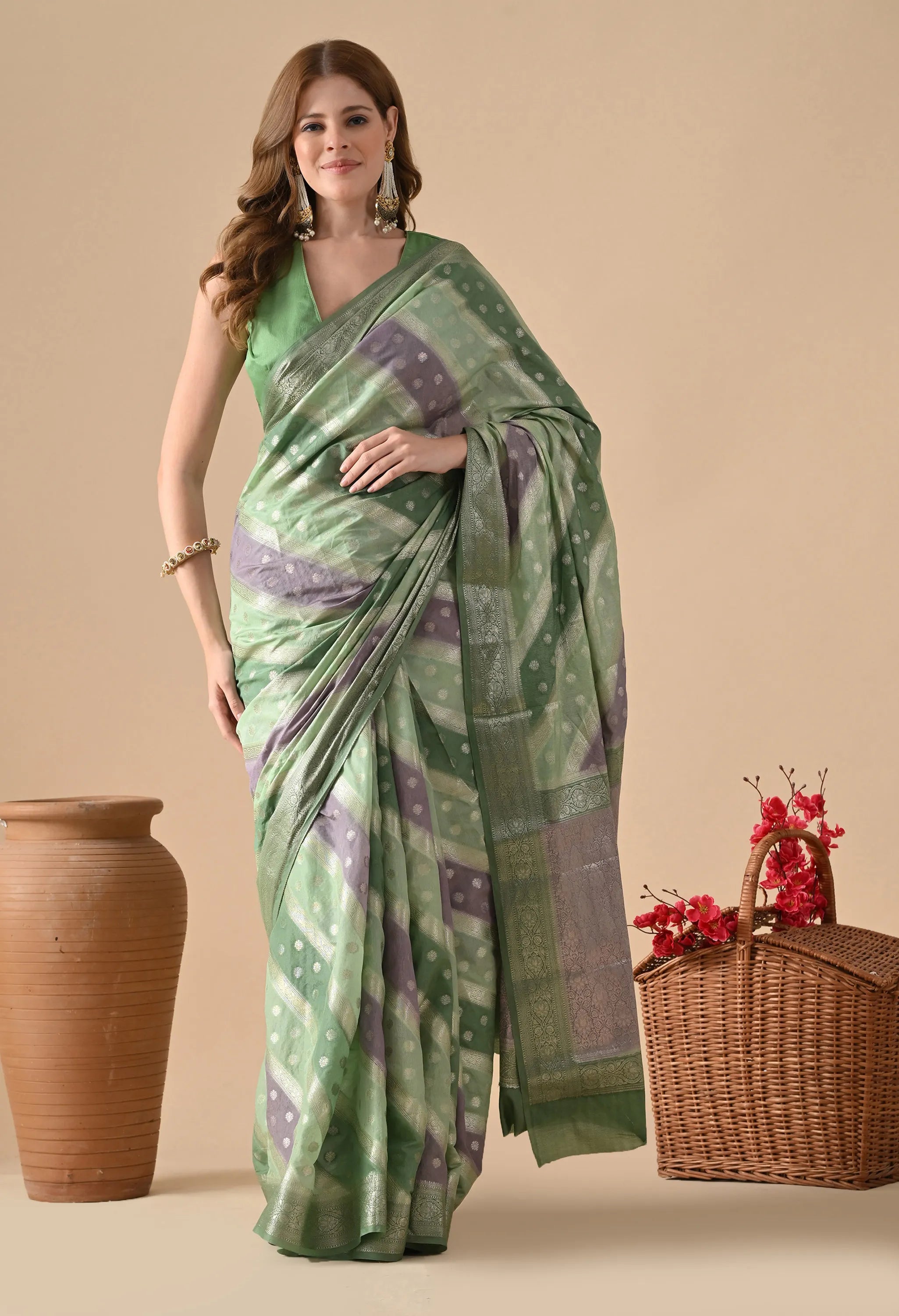 Green Rangkat Silk Saree