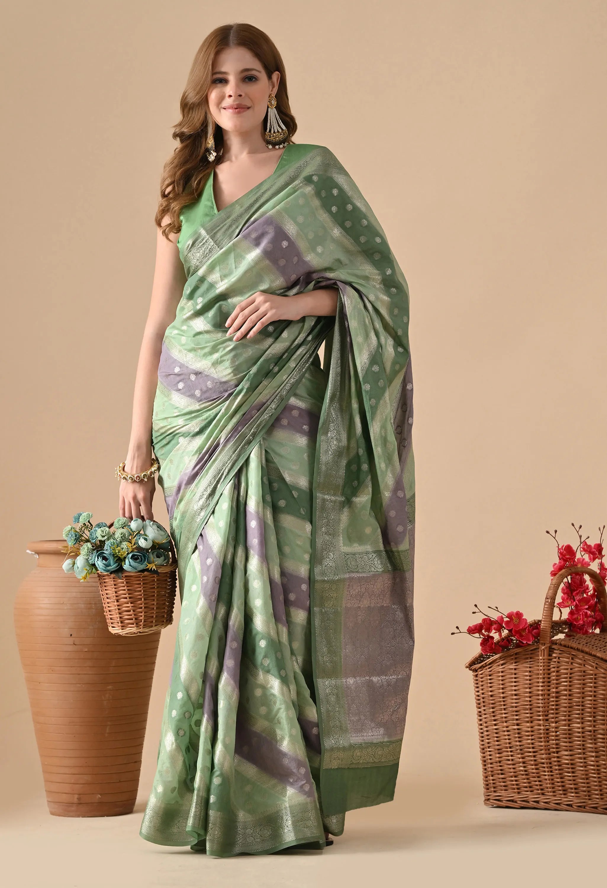 Green Rangkat Silk Saree