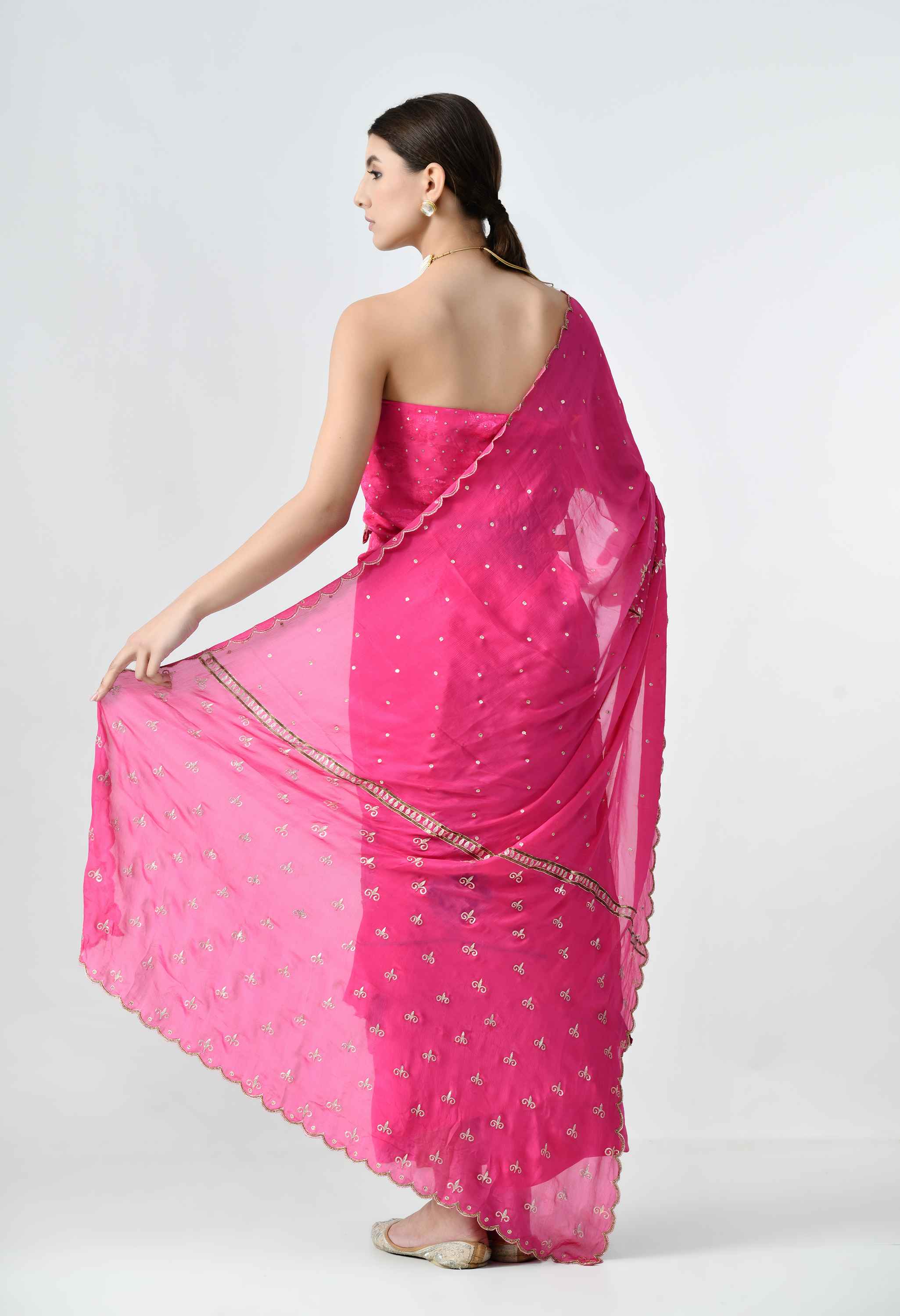 Hand Embroidered Crepe Suit Set