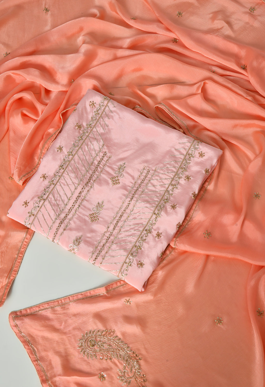 Hand Embroidery Organza Suit Set