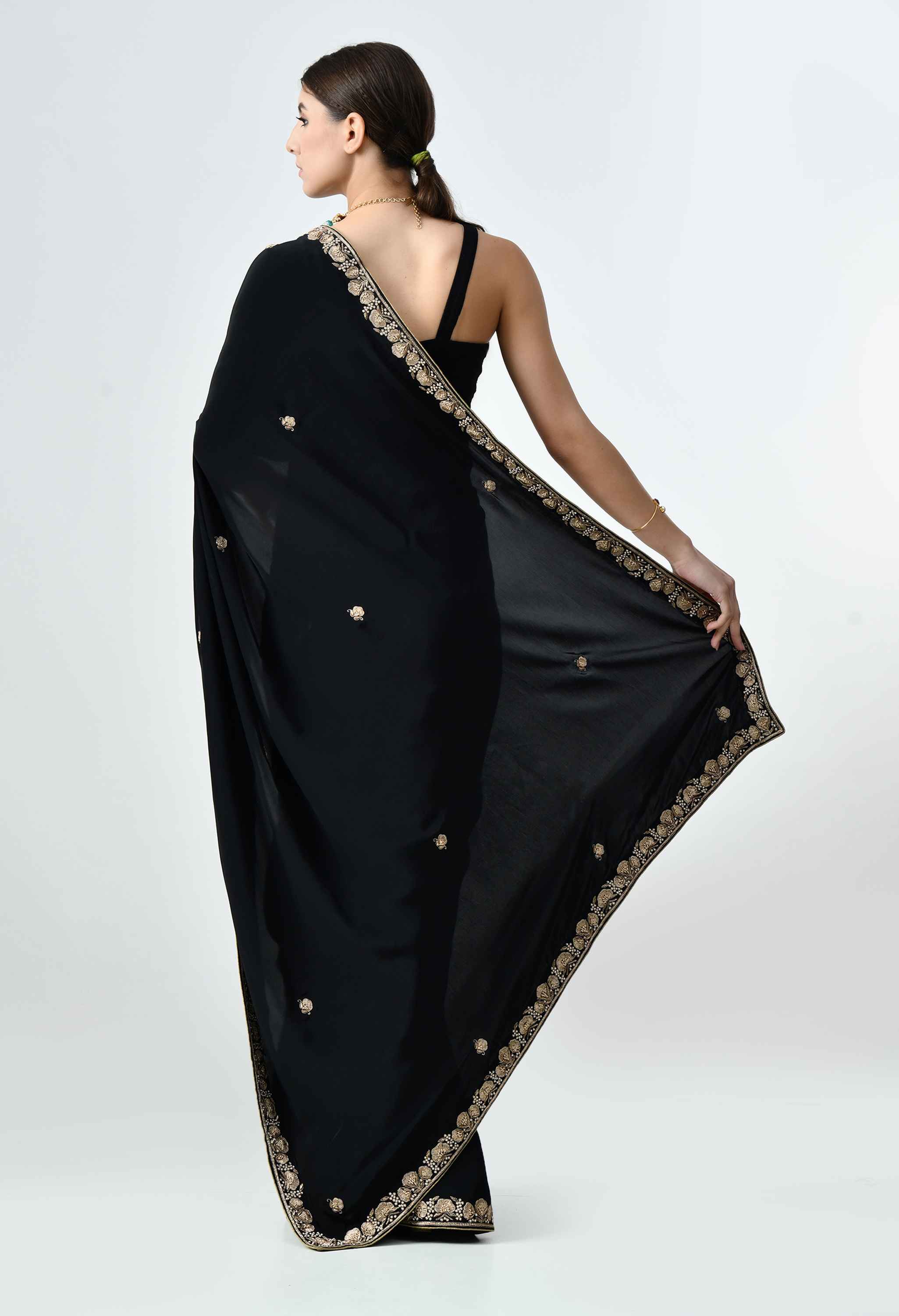 Best Party Wear Black Saree