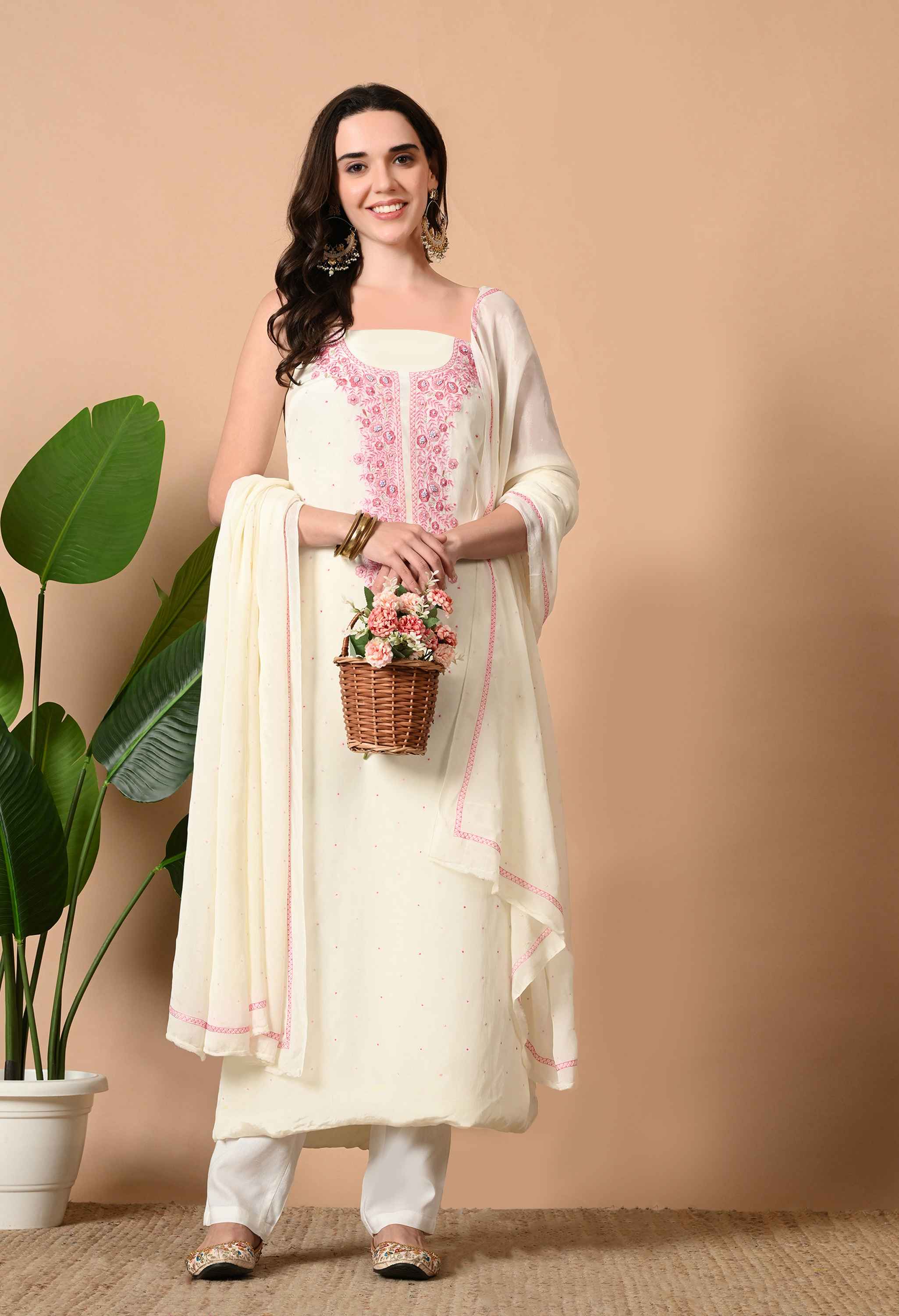 Handwork Crepe Suit Sets