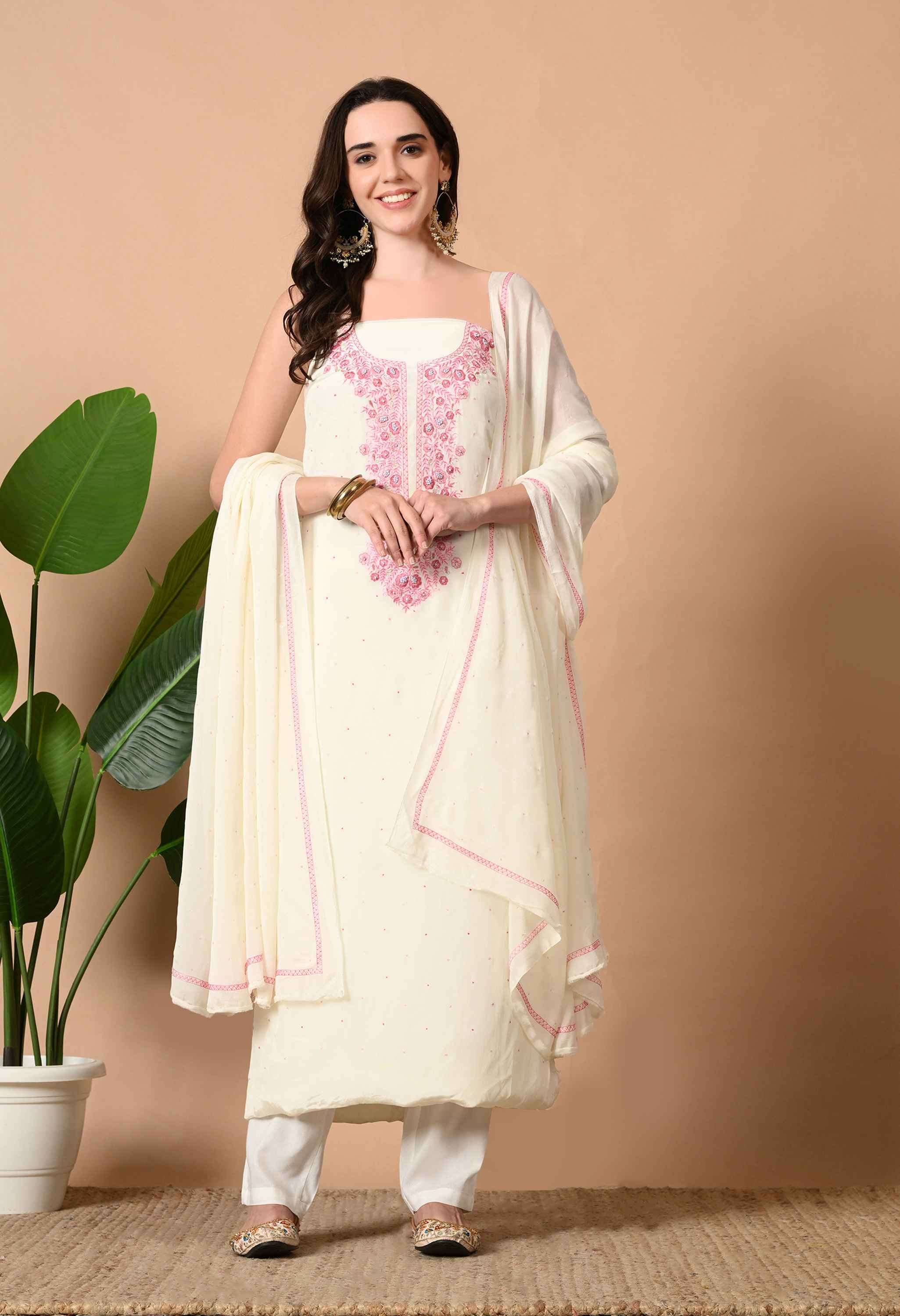 Handwork Crepe Suit Sets