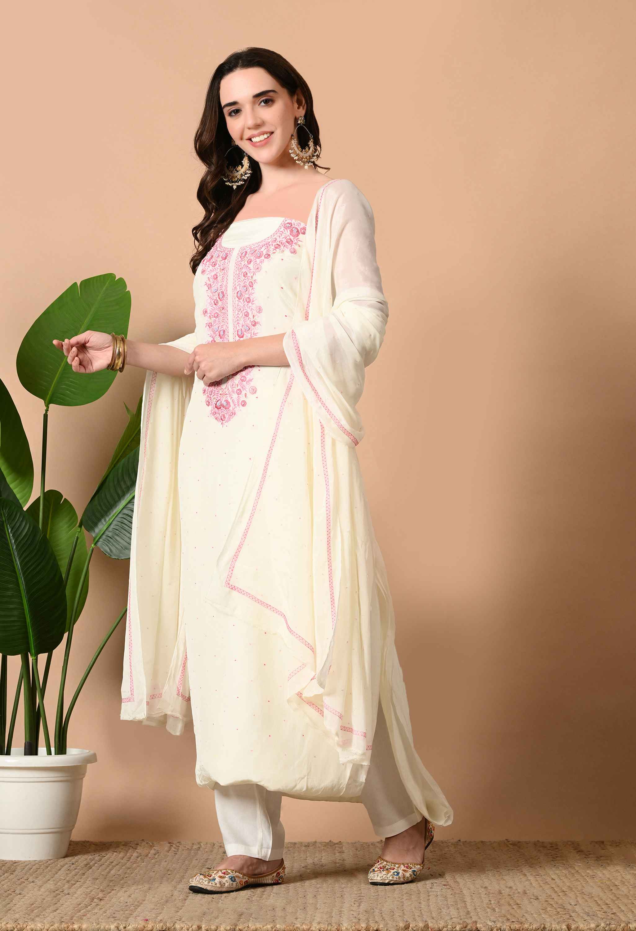 Handwork Crepe Suit Sets