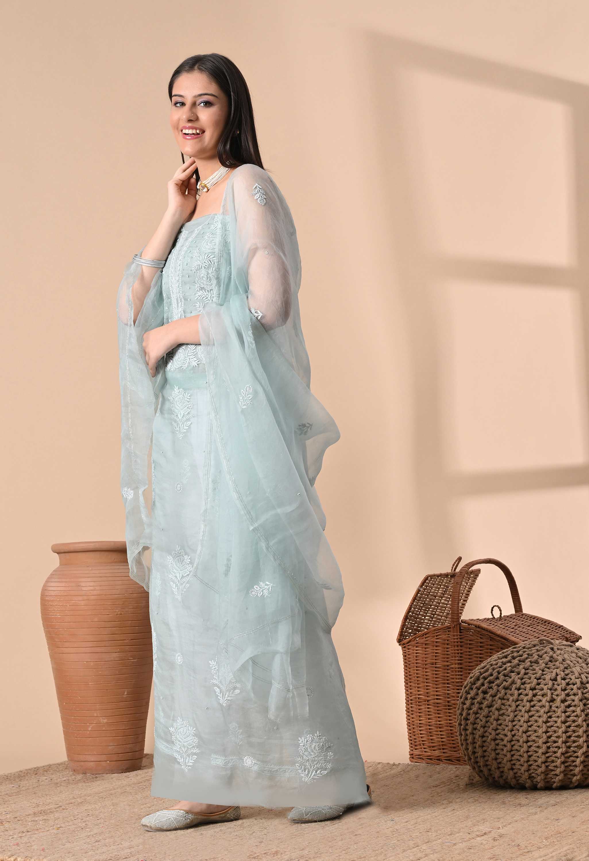 Handwork Organza salwar and suits