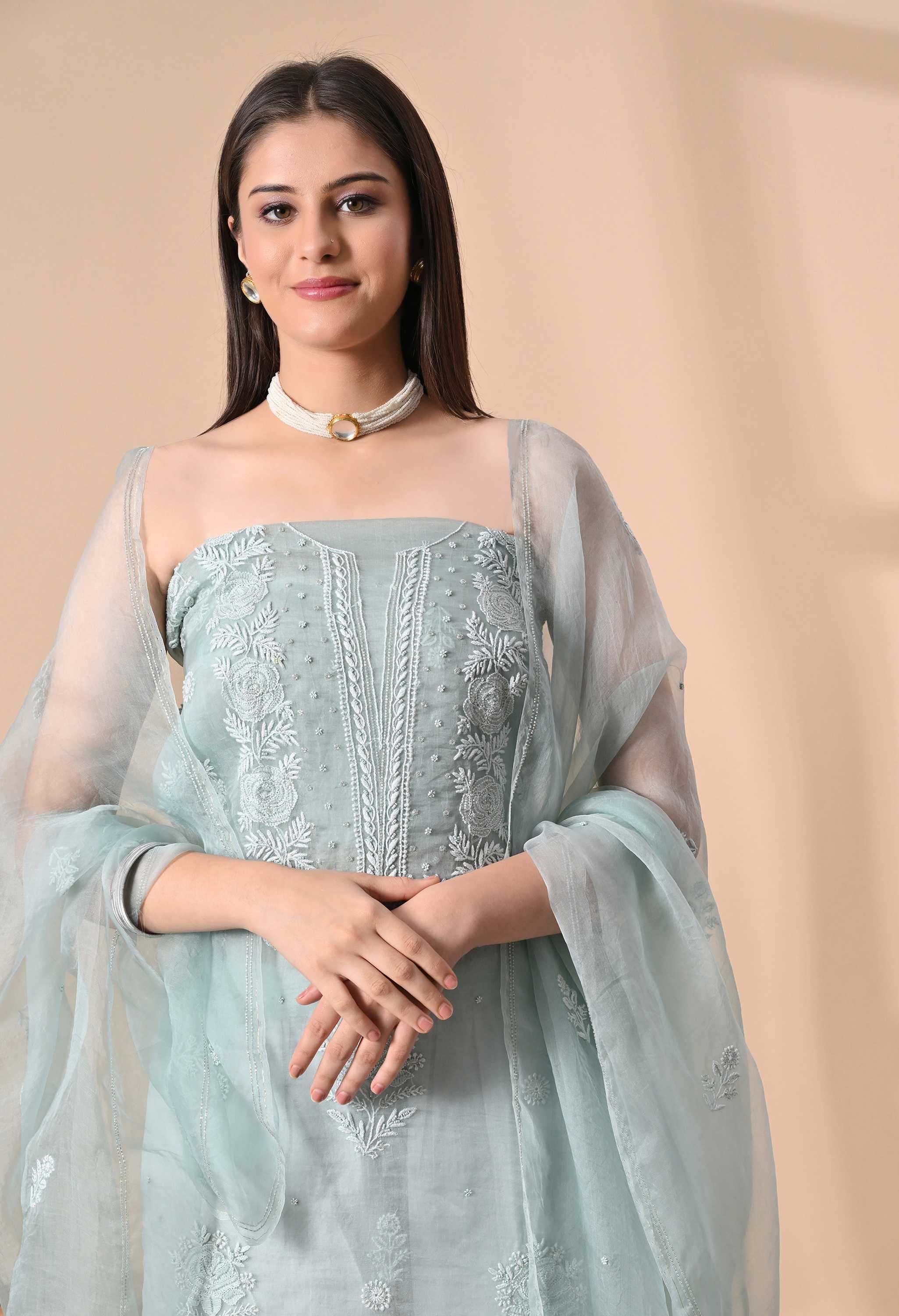 Handwork Organza salwar and suits