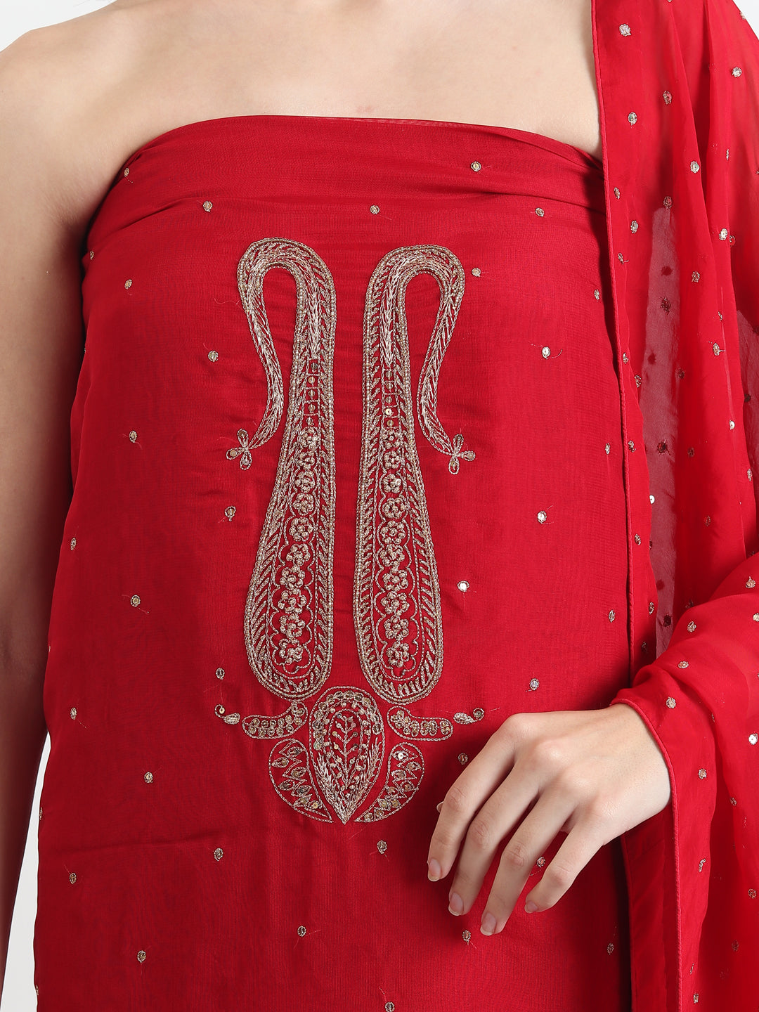 Handwork crepe salwar and suits