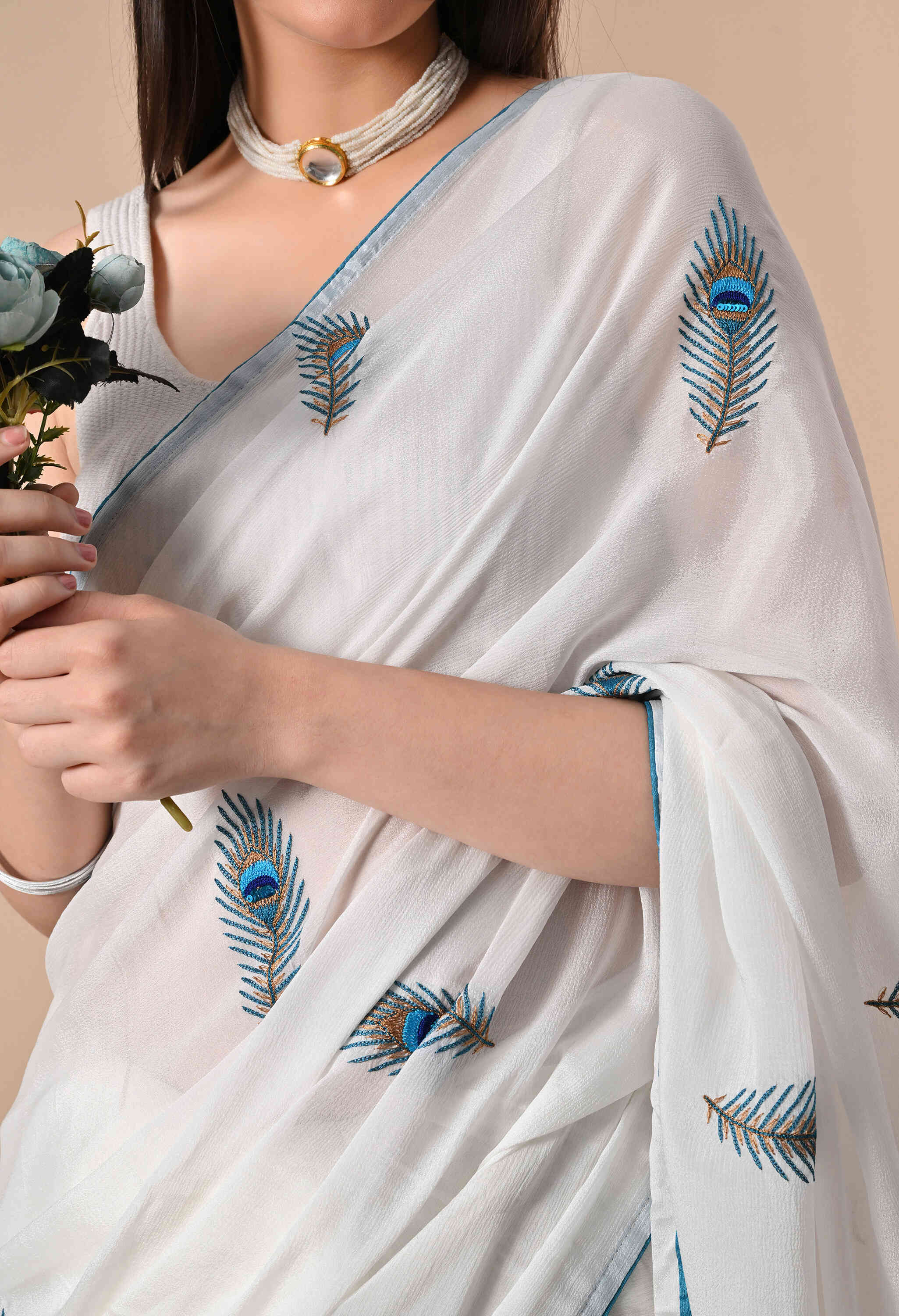 Designer Pure Crepe Silk Sarees