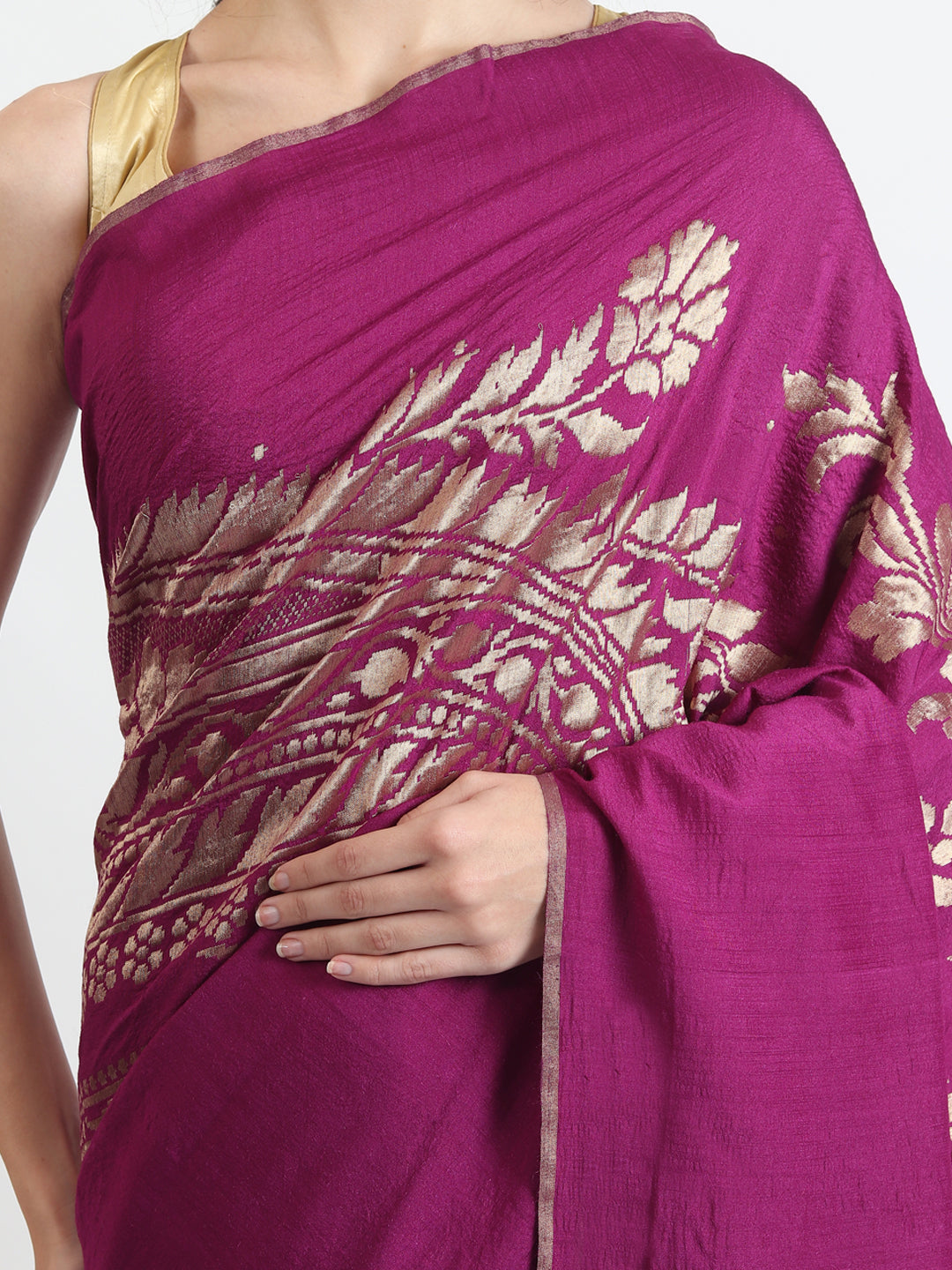 Handwoven Muga Silk Saree
