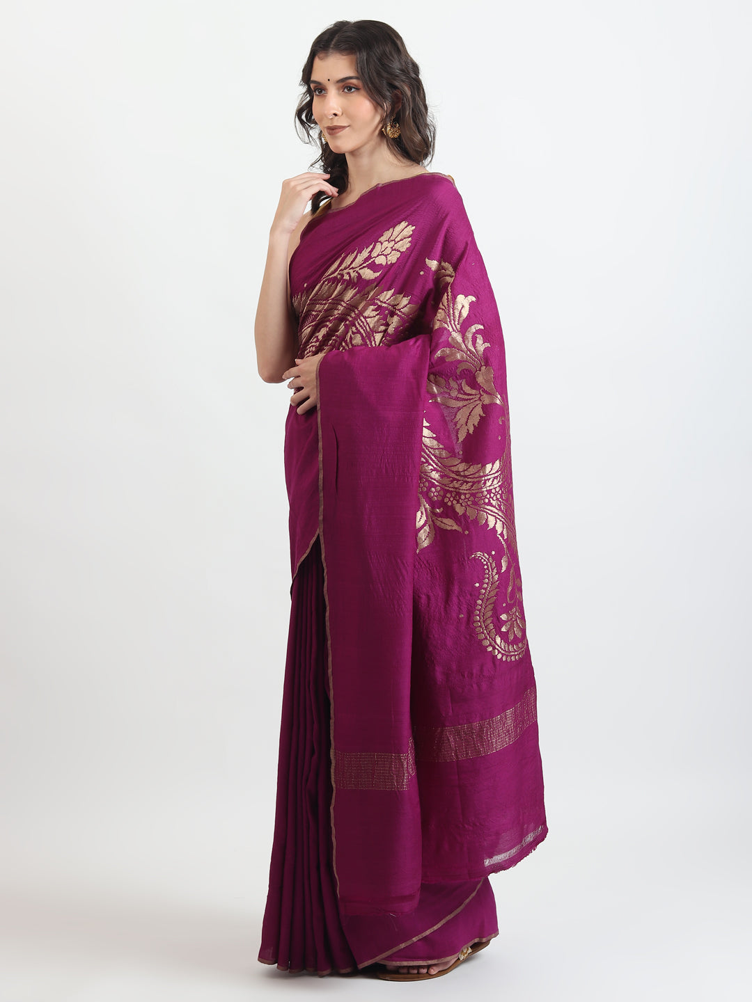 Handwoven Muga Silk Saree
