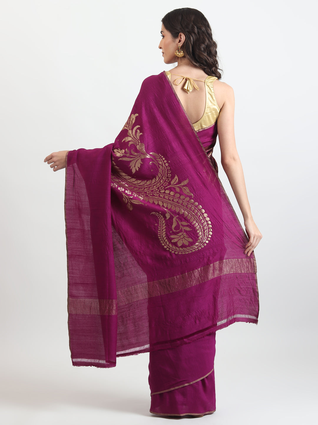 Handwoven Muga Silk Saree