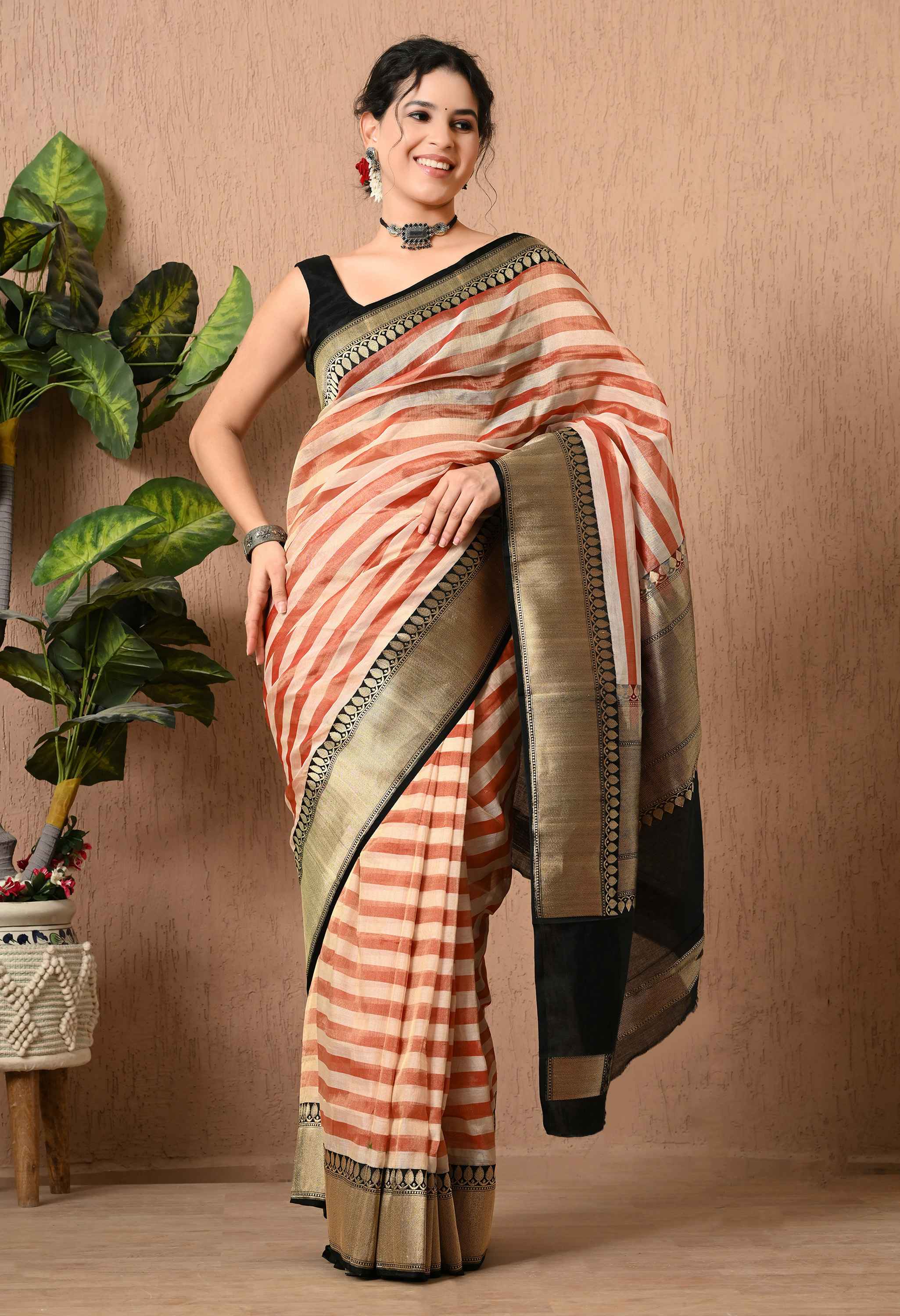 Handwoven Tissue Silk Saree