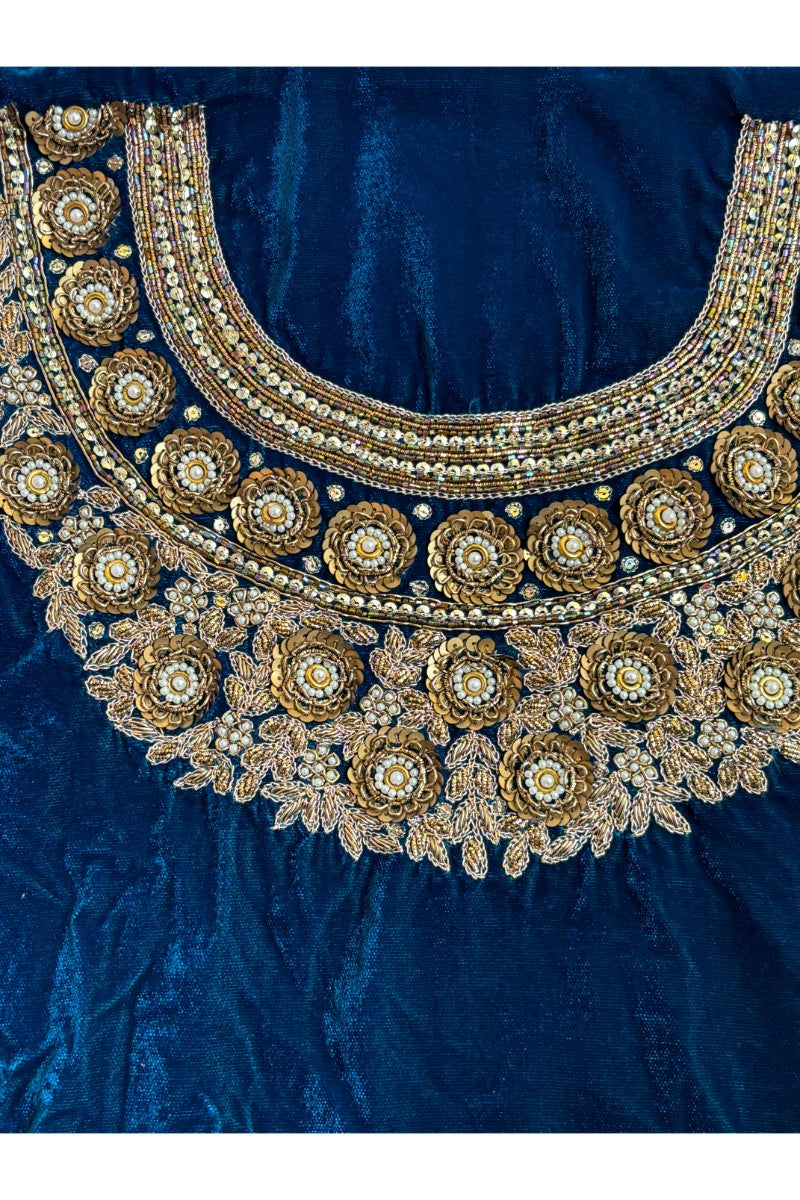 Unstitched Velvet Blouse