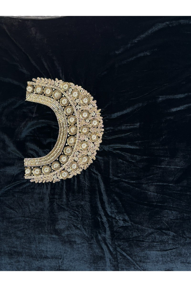 Unstitched Velvet Blouse