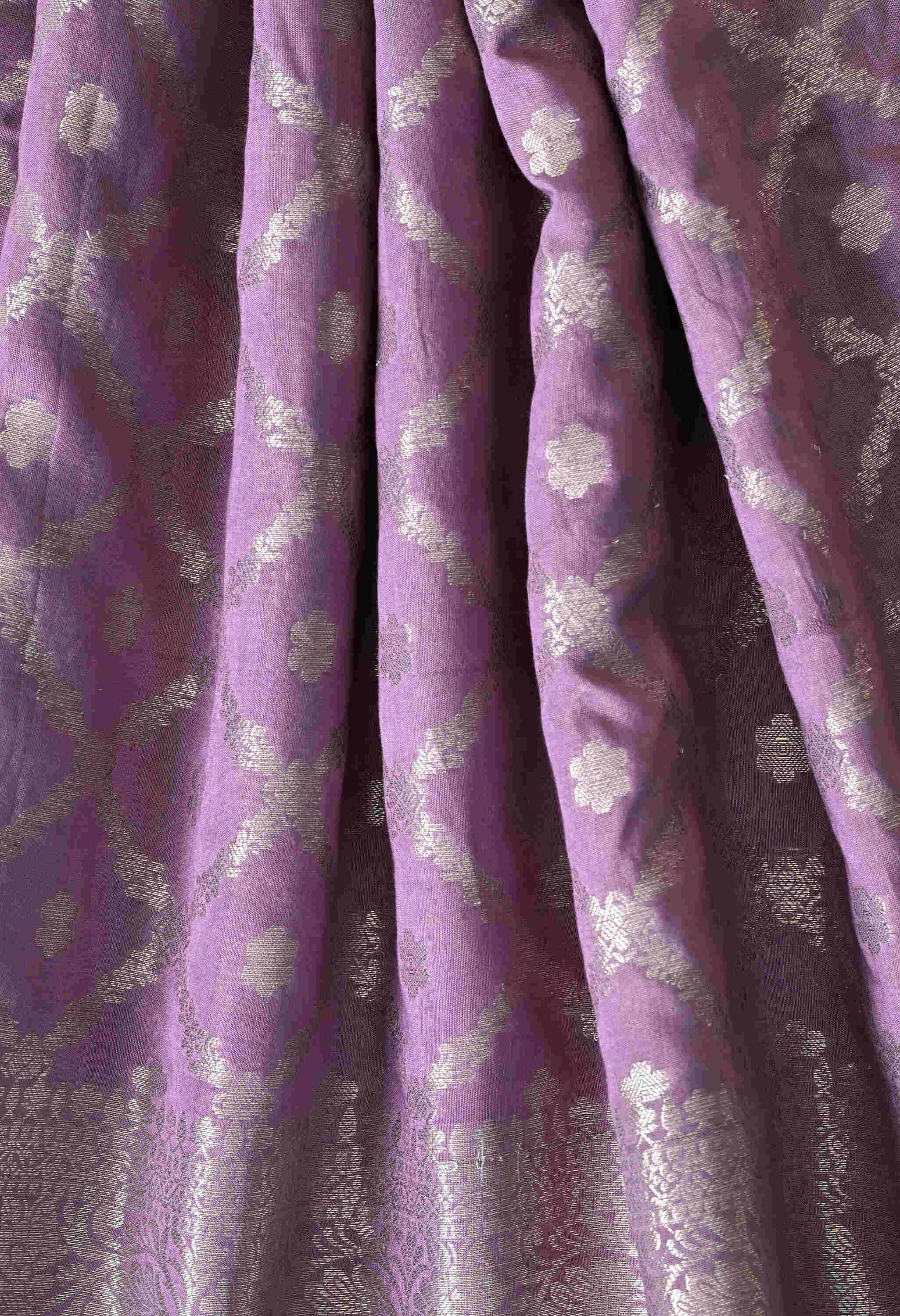 Banarasi Purple Green Saree