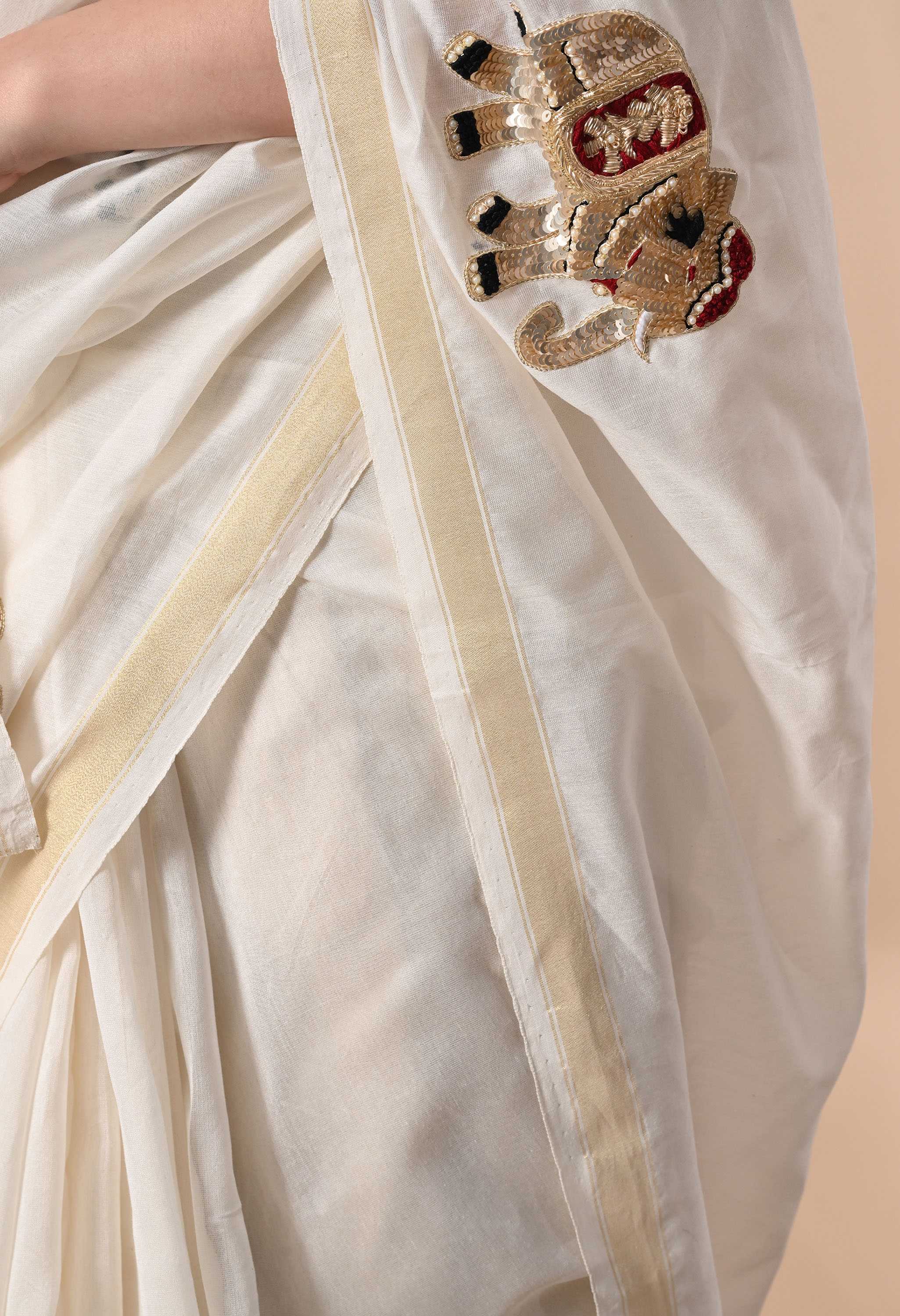 Latest Chanderi cotton saree designs